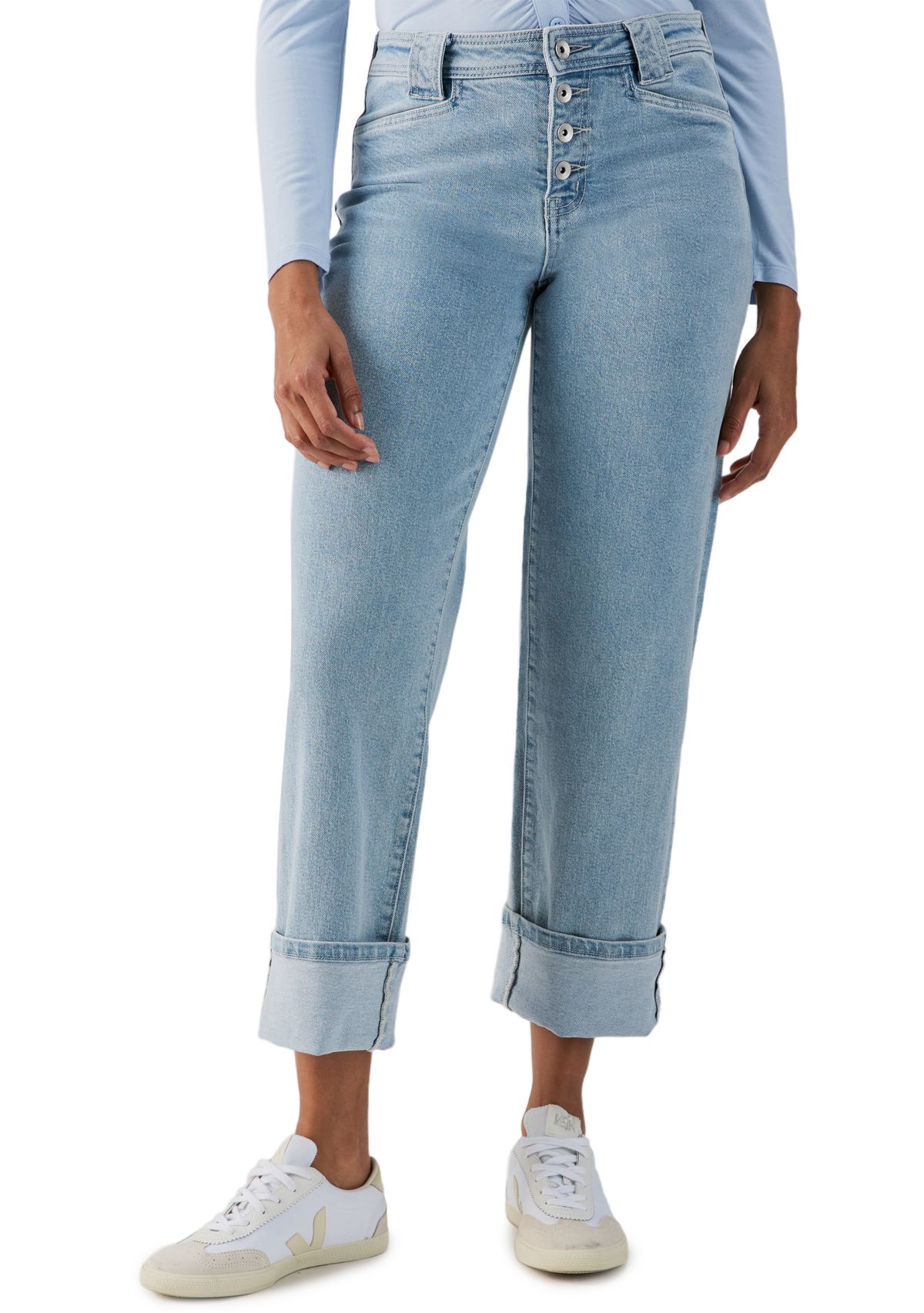 Womens Luna Cuffed Denim Pants