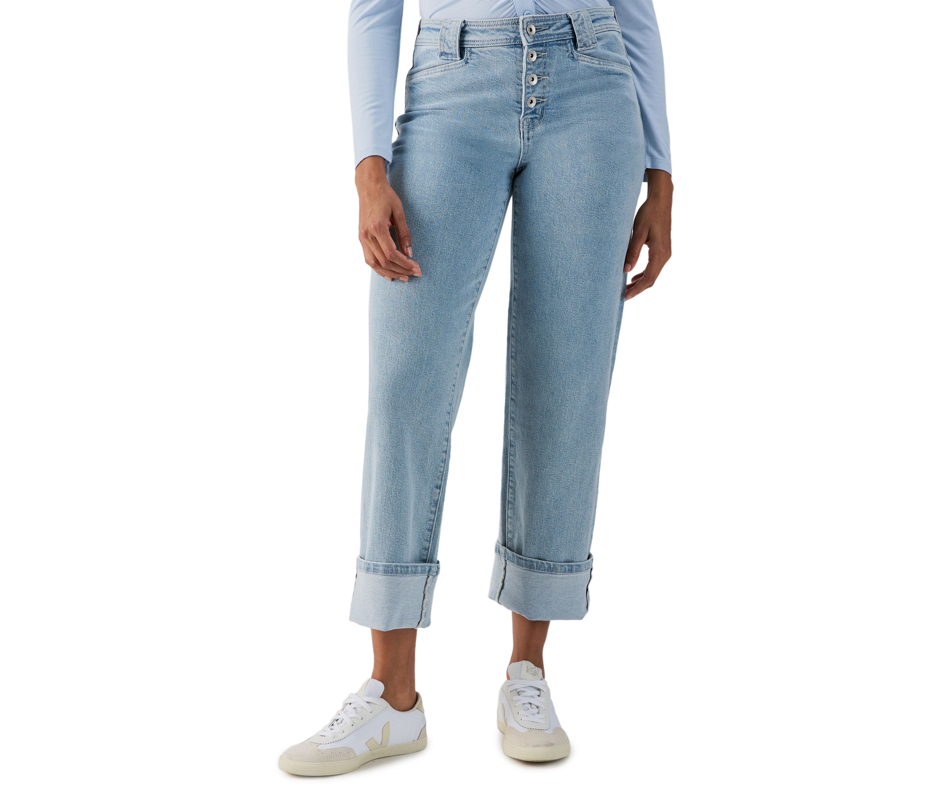 Womens Luna Cuffed Denim Pants