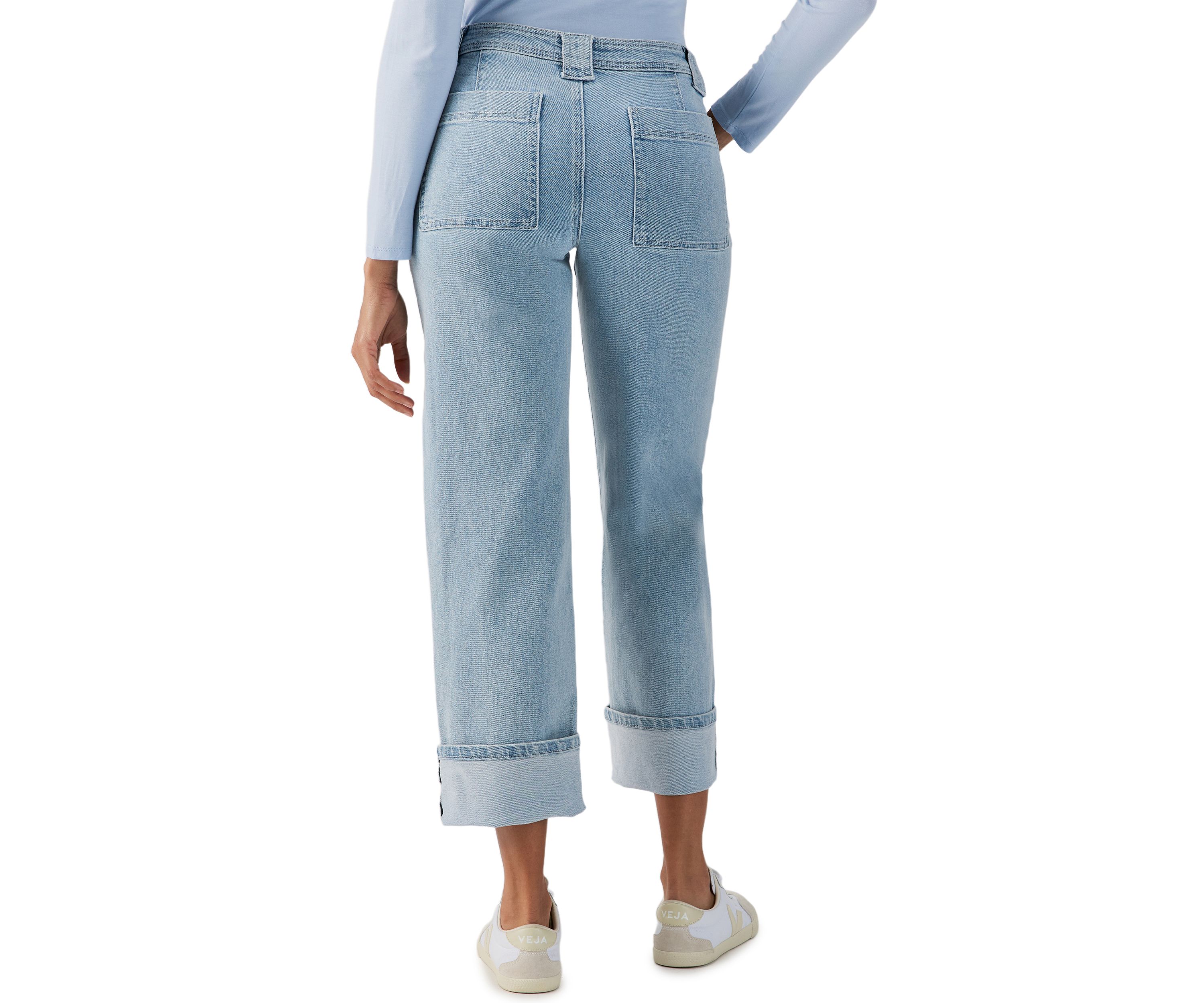 Womens Luna Cuffed Denim Pants