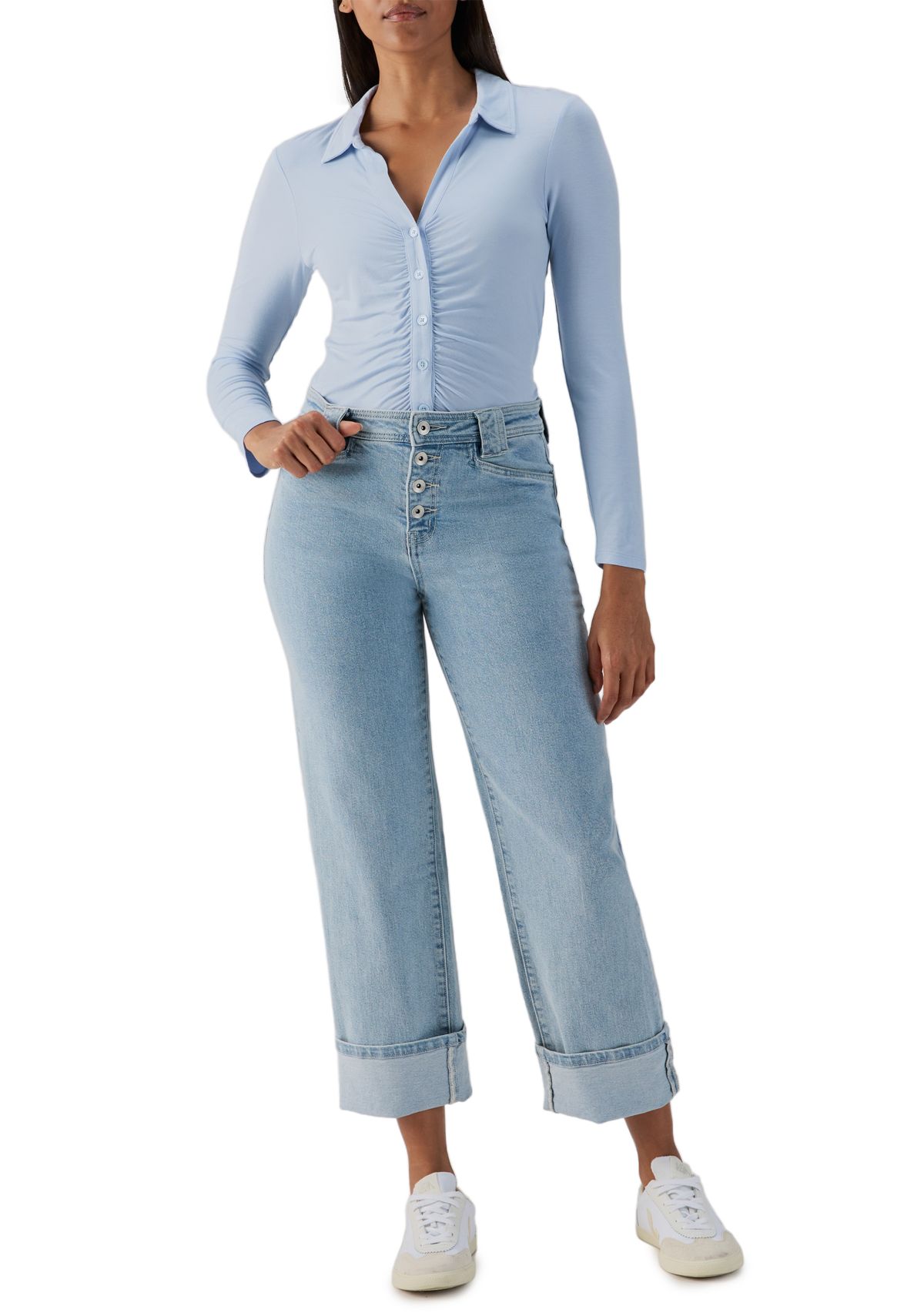 Womens Luna Cuffed Denim Pants
