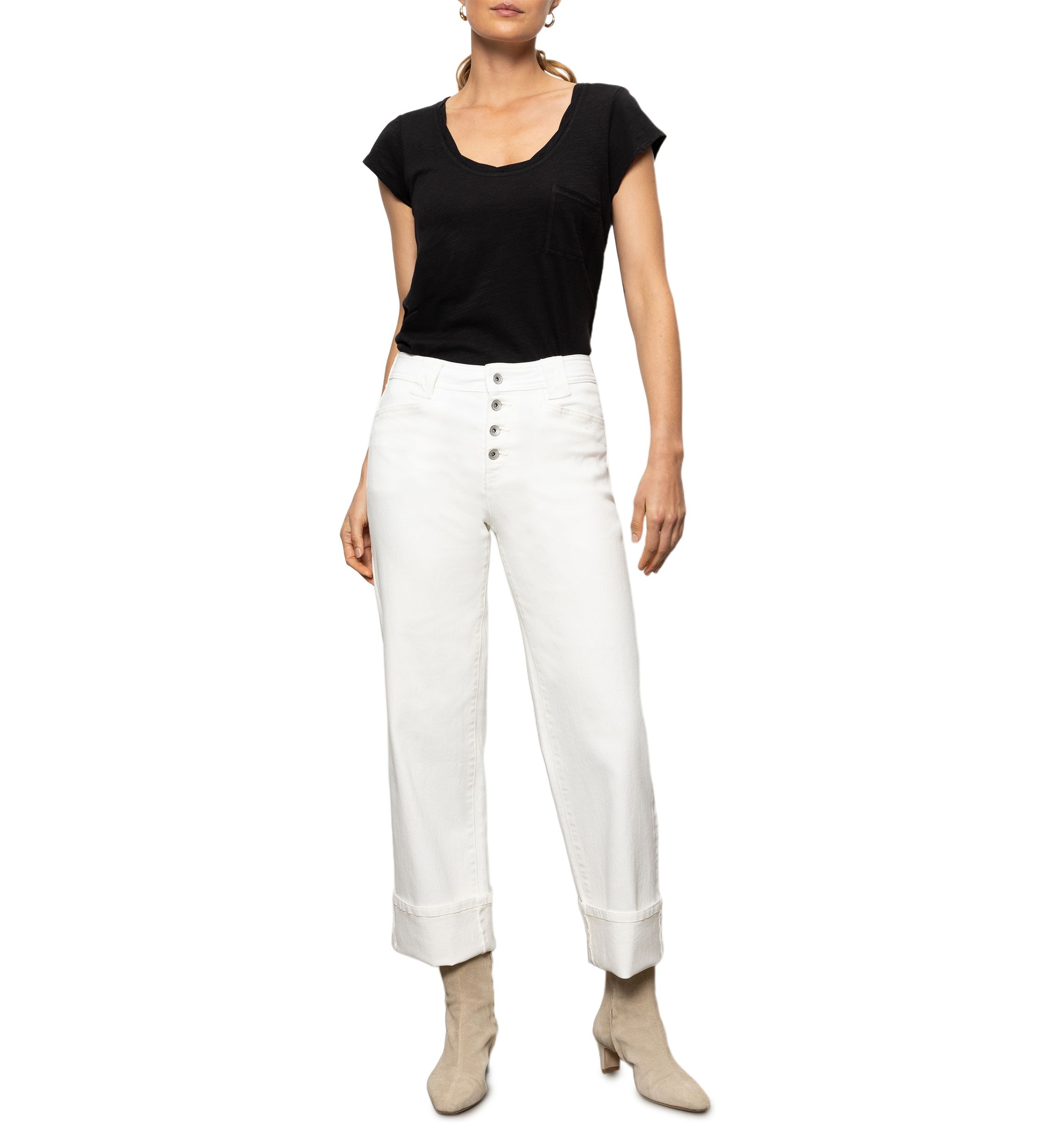 Womens Luna Cuffed Denim Pants