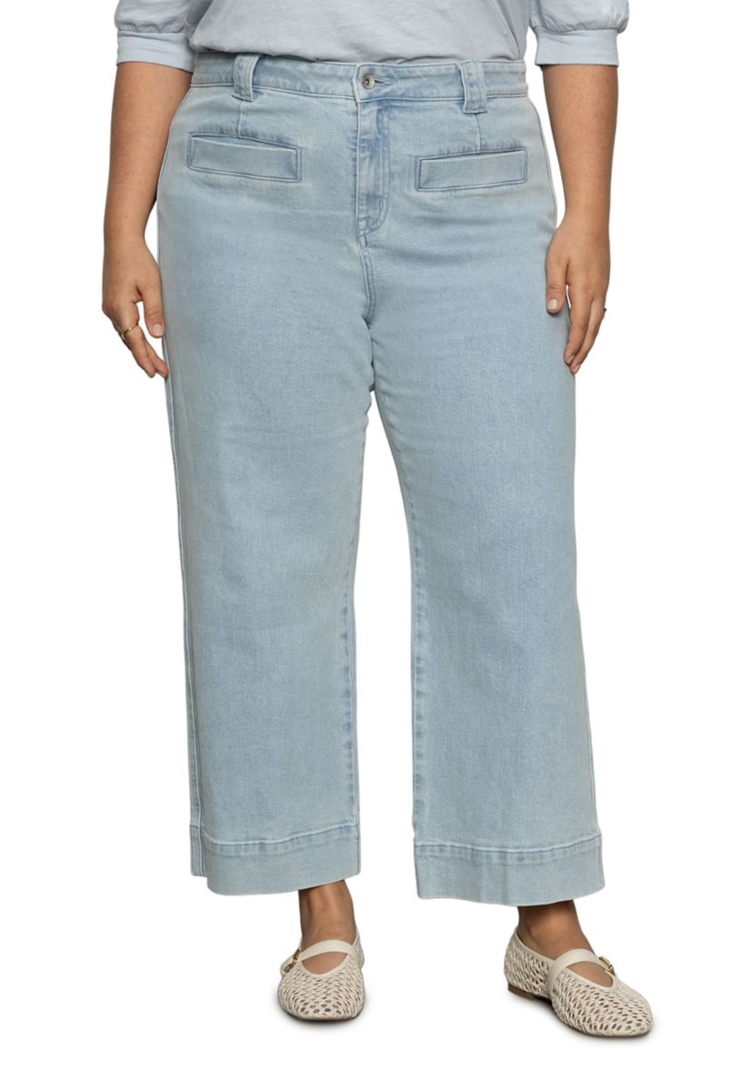 Plus Size Voyage Cropped Wide Leg Pants