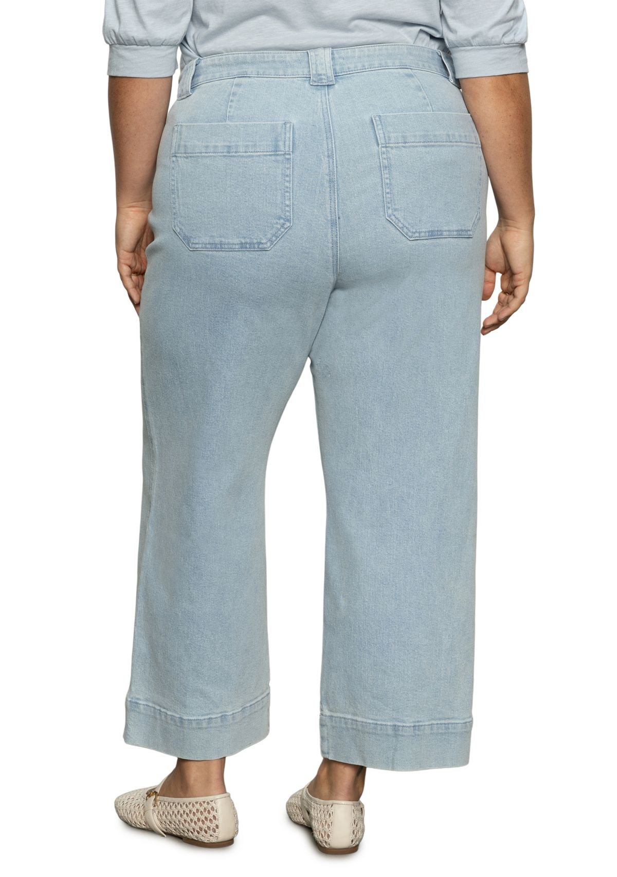 Plus Size Voyage Cropped Wide Leg Pants