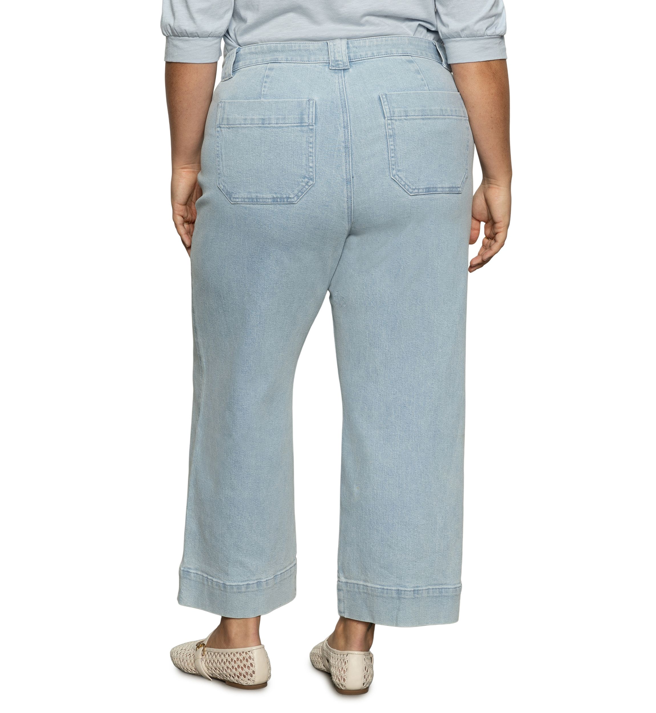 Plus Size Voyage Cropped Wide Leg Pants
