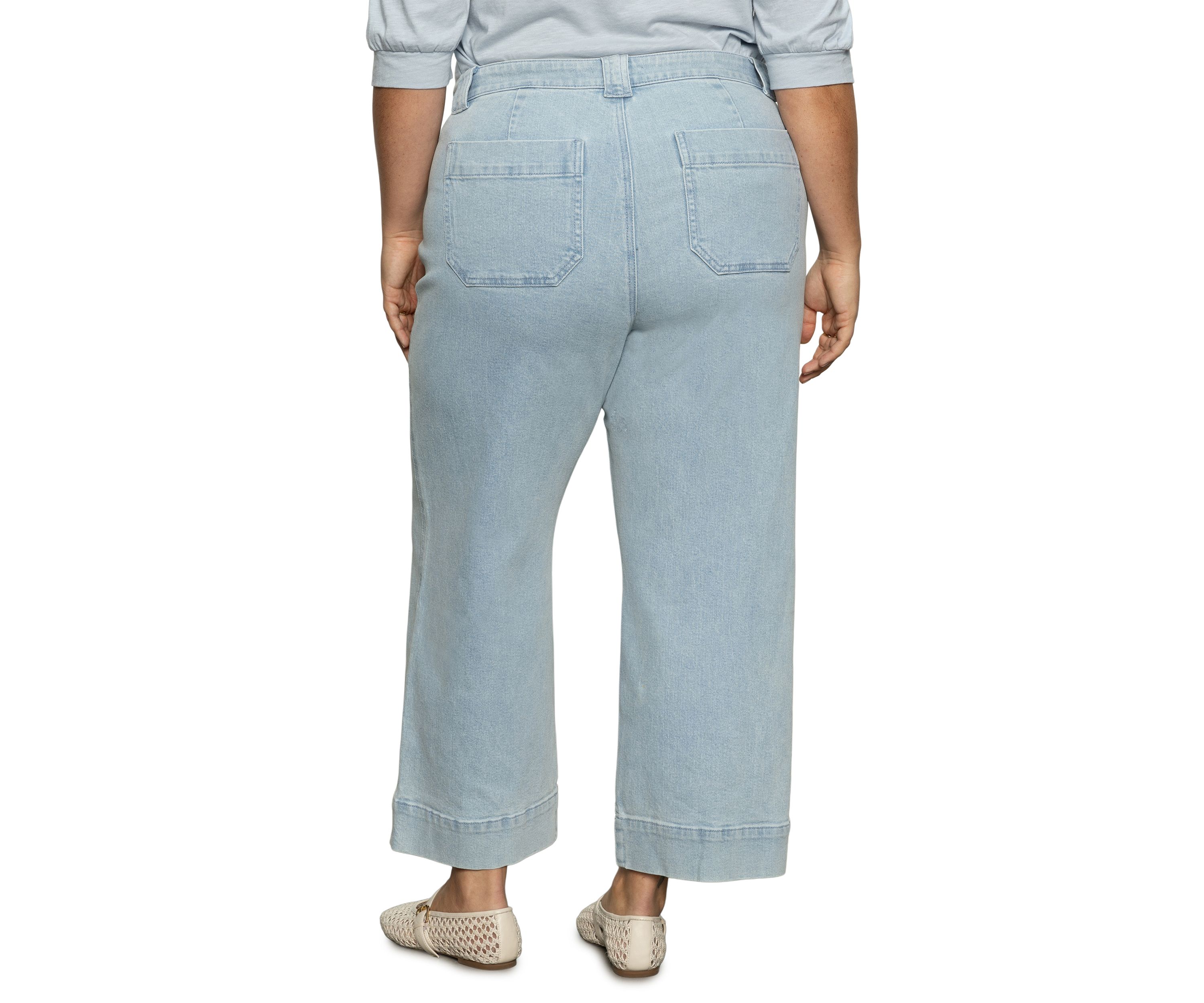 Plus Size Voyage Cropped Wide Leg Pants