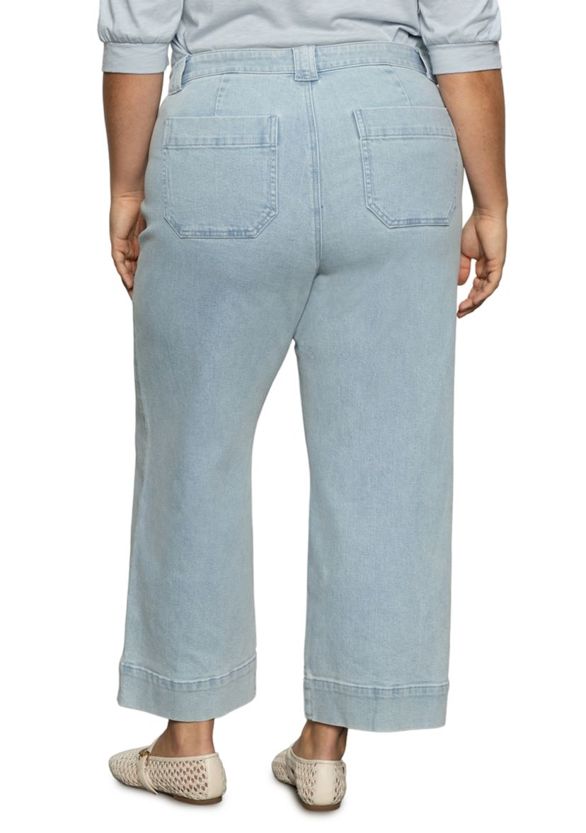Plus Size Voyage Cropped Wide Leg Pants