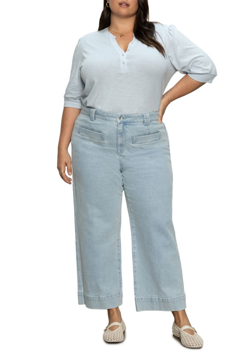 Plus Size Voyage Cropped Wide Leg Pants