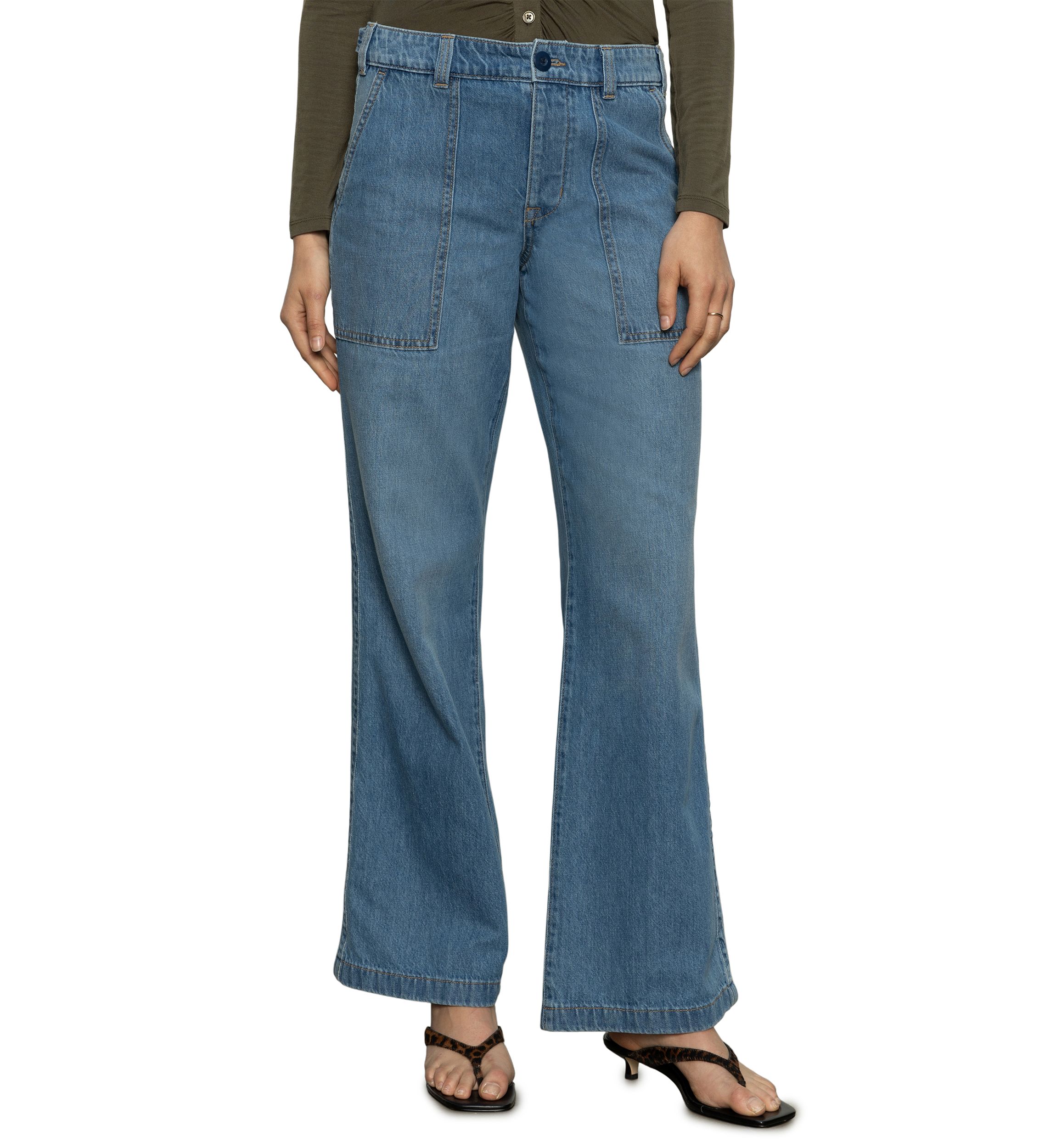 Womens Denim Army Pants