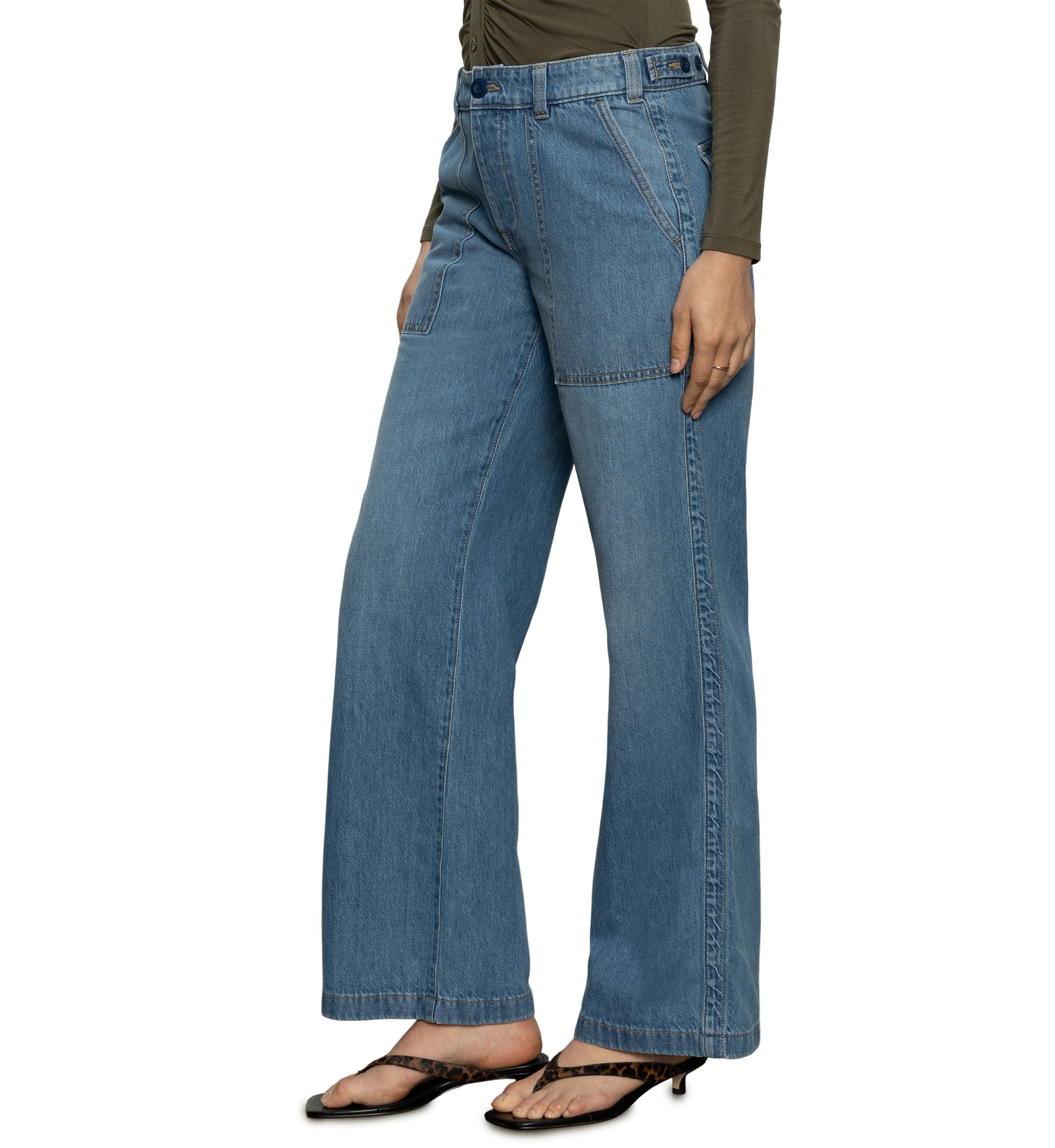 Womens Denim Army Pants