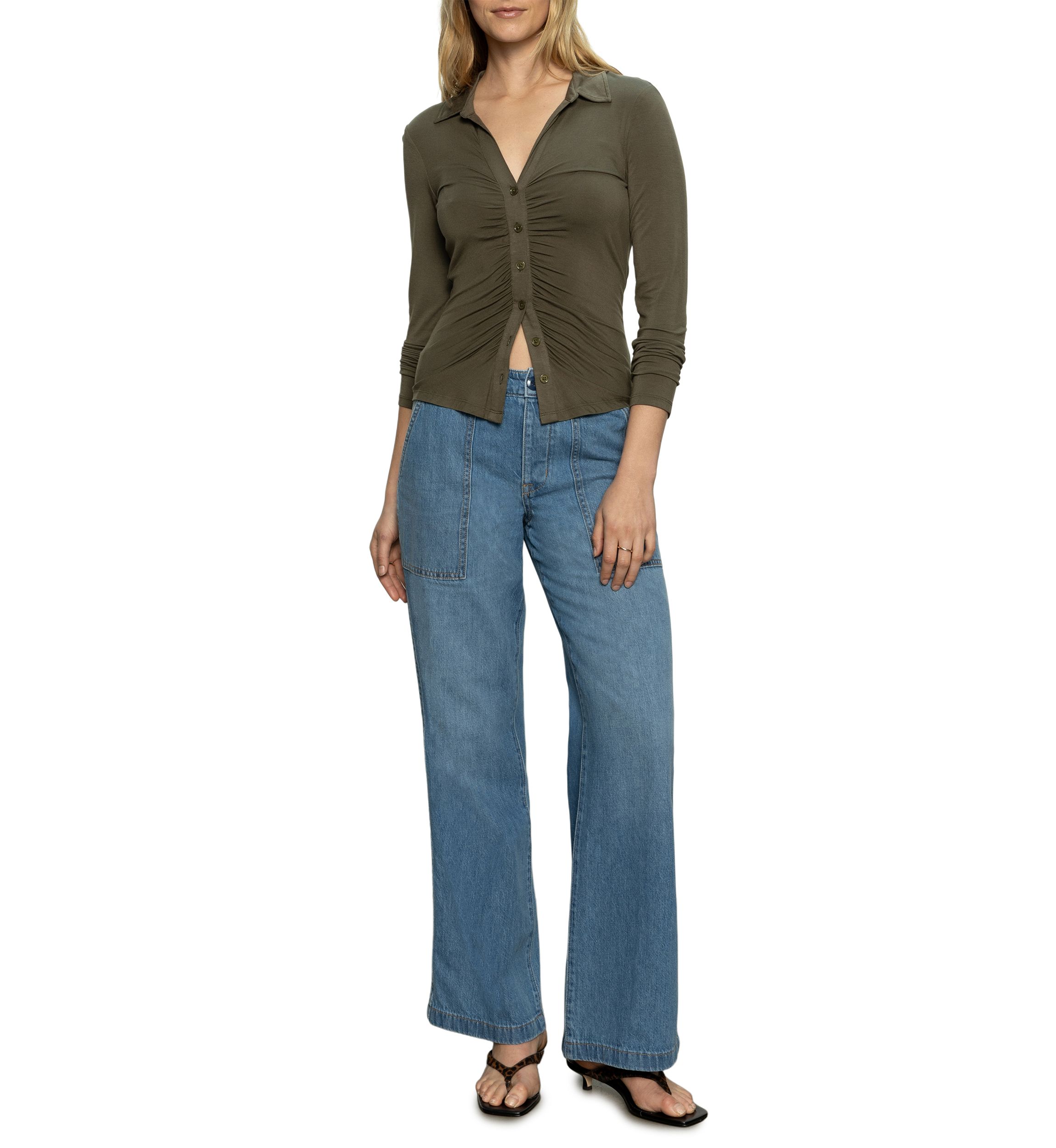 Womens Denim Army Pants