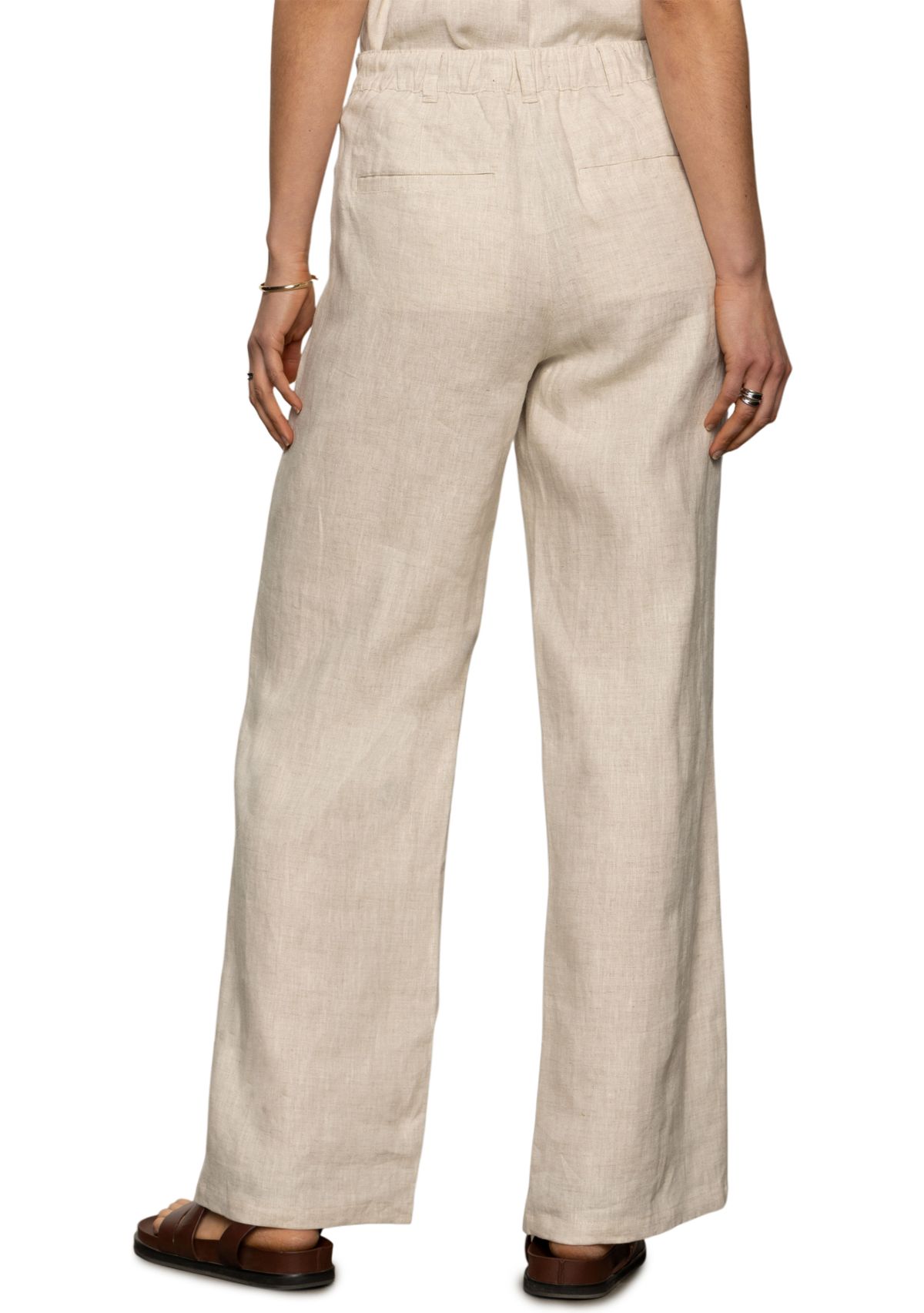Womens Hopper Straight Leg Linen Trousers