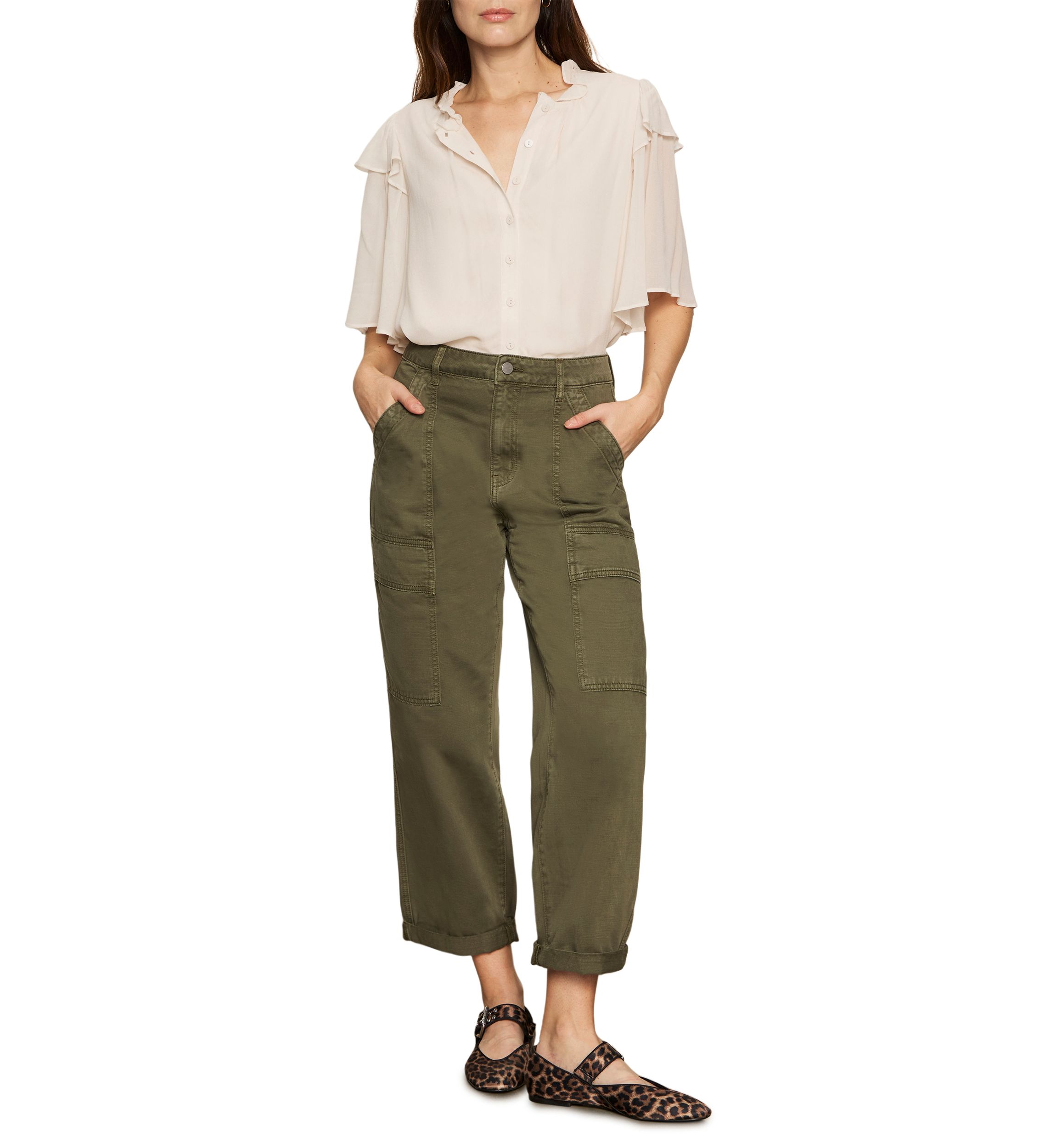 Womens Boyfriend Utility Pants