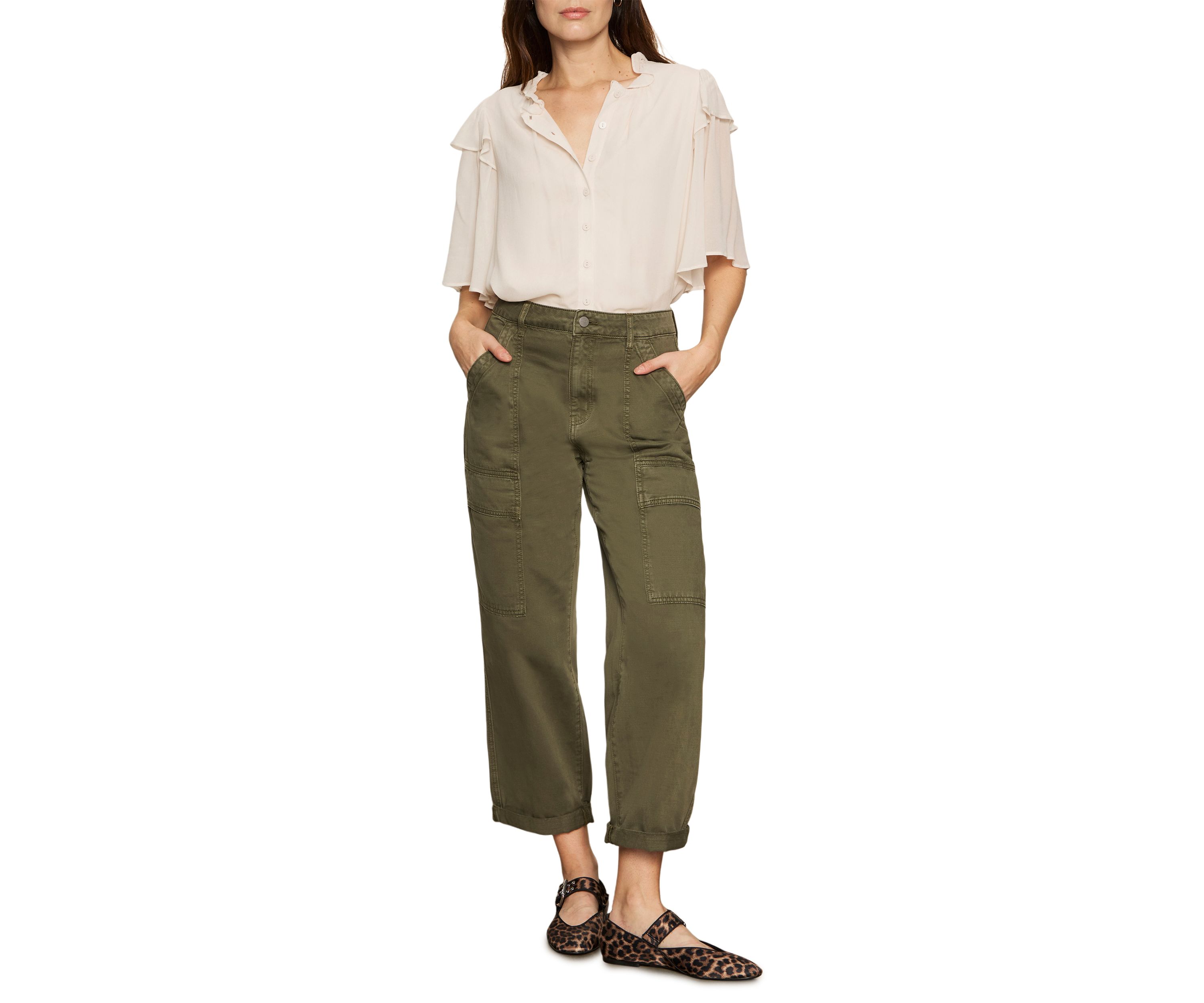 Womens Boyfriend Utility Pants