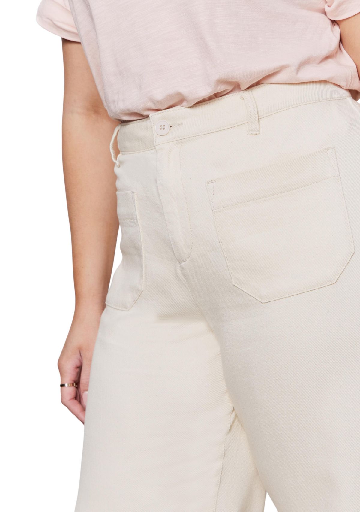 Plus Size Soft Marine Wide Leg Crop Pants