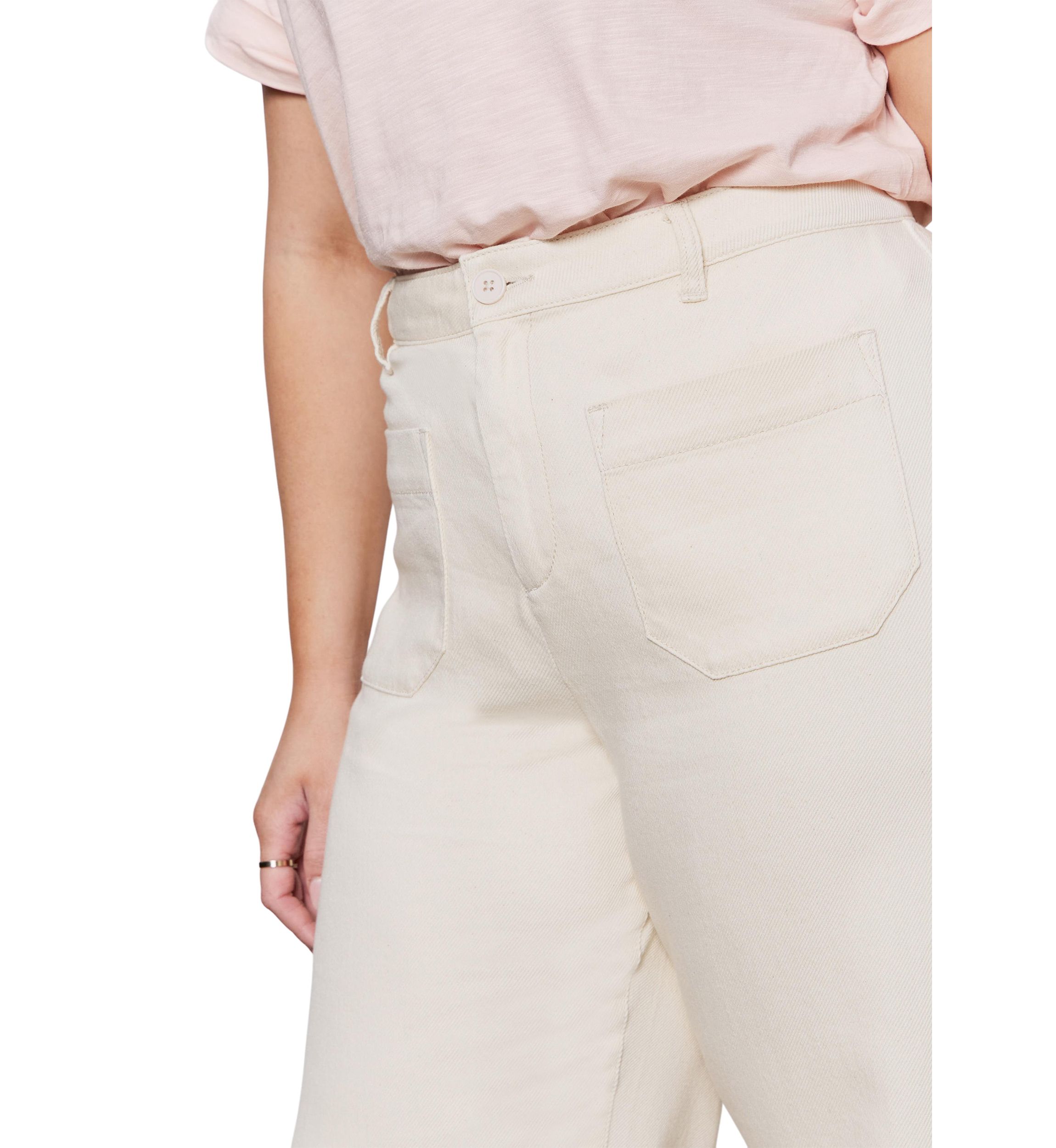 Plus Size Soft Marine Wide Leg Crop Pants