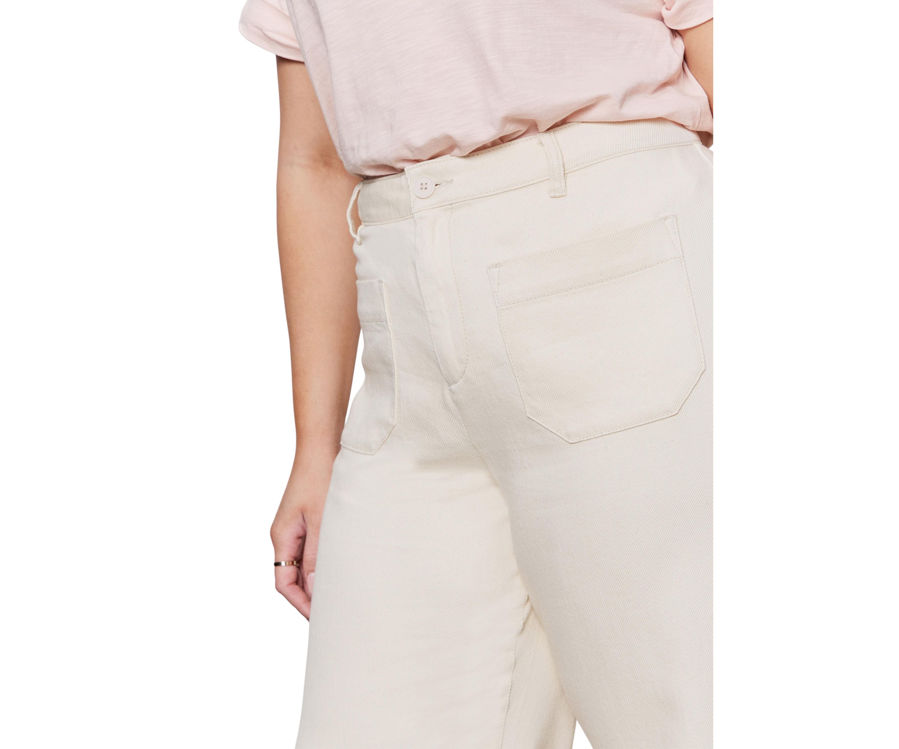 Plus Size Soft Marine Wide Leg Crop Pants