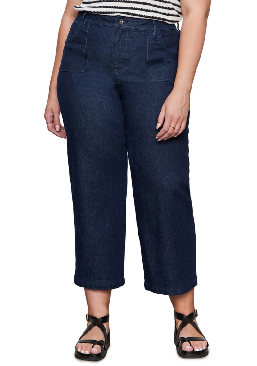 Plus Size League Cropped Jeans