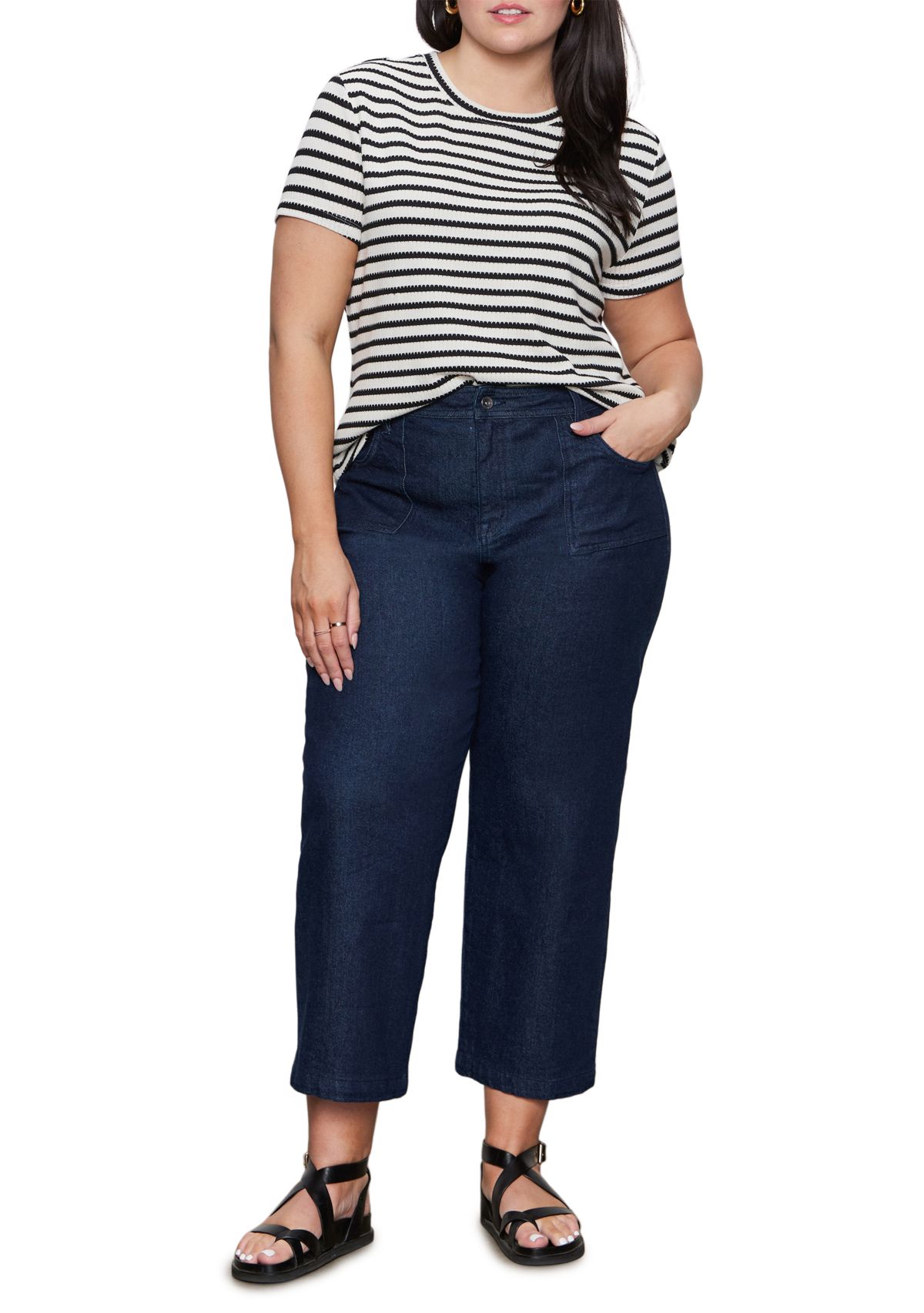 Plus Size League Cropped Jeans