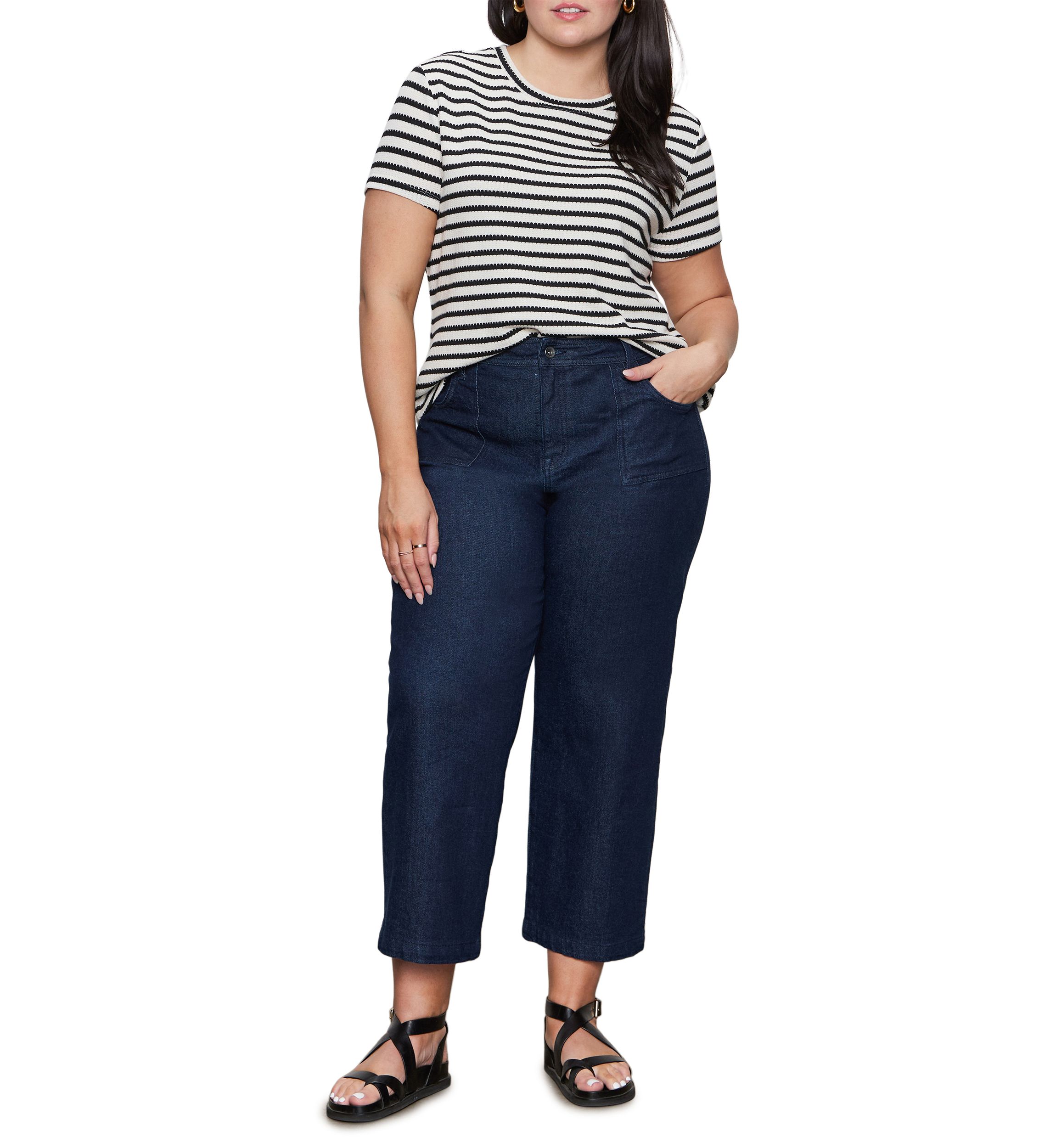 Plus Size League Cropped Jeans