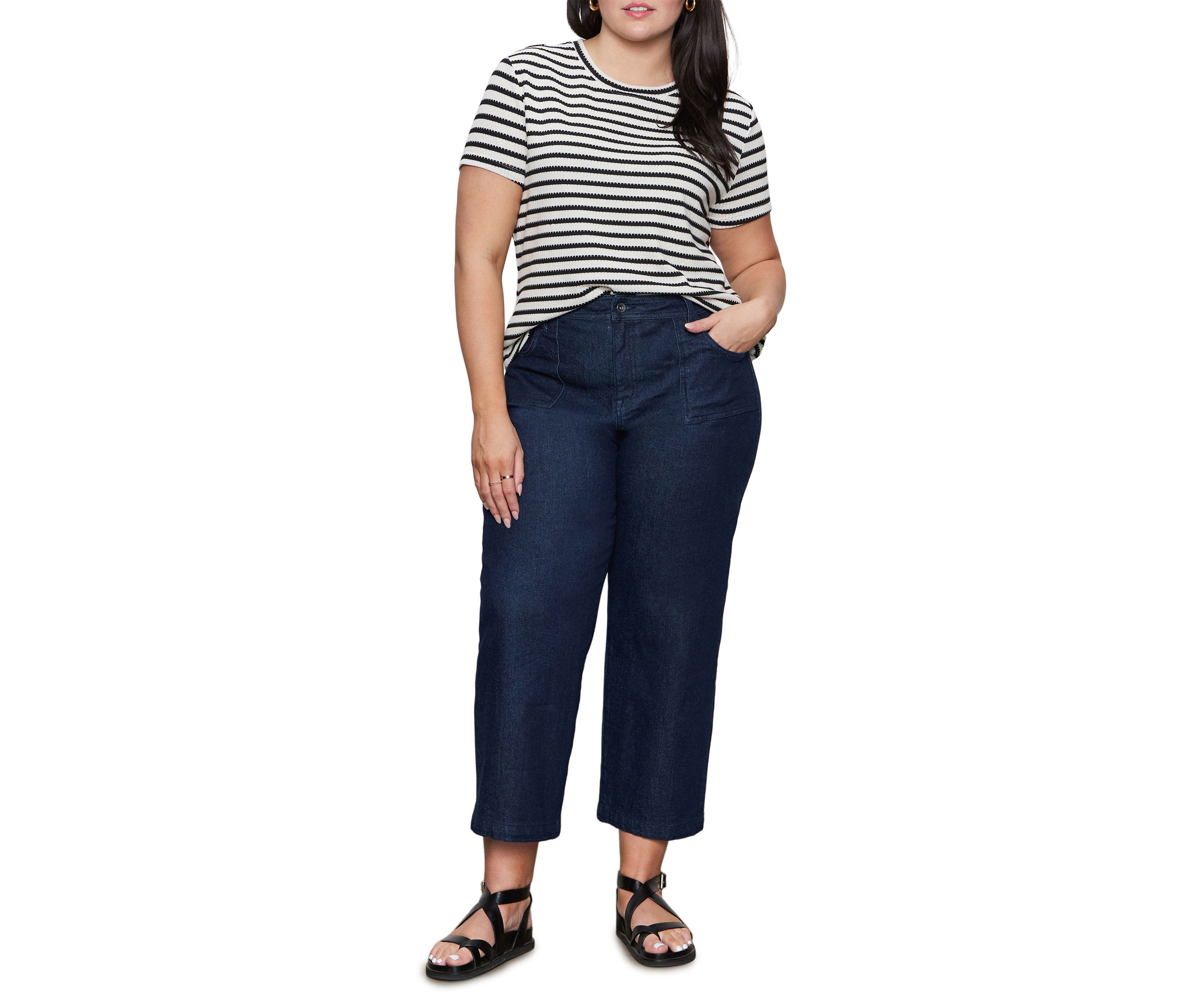 Plus Size League Cropped Jeans