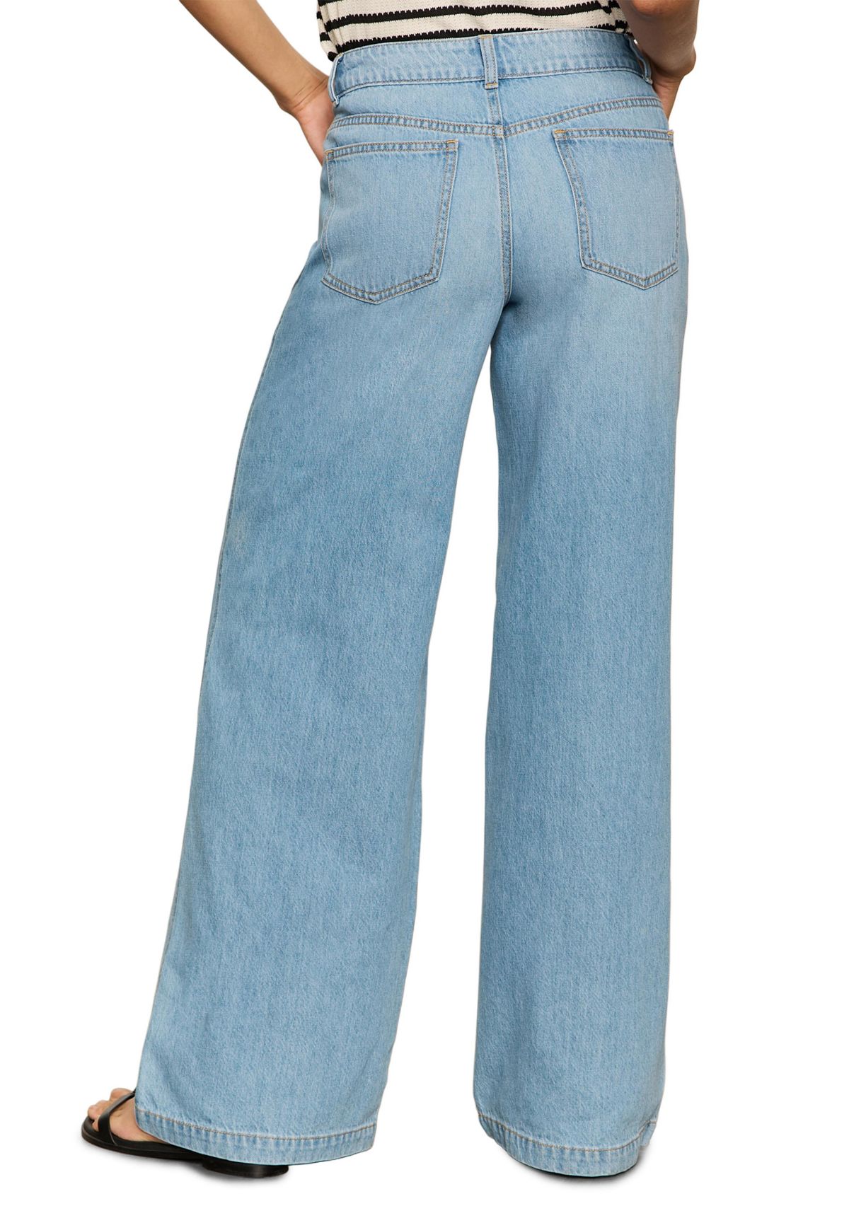 Womens Highland Denim Wide Leg Jeans