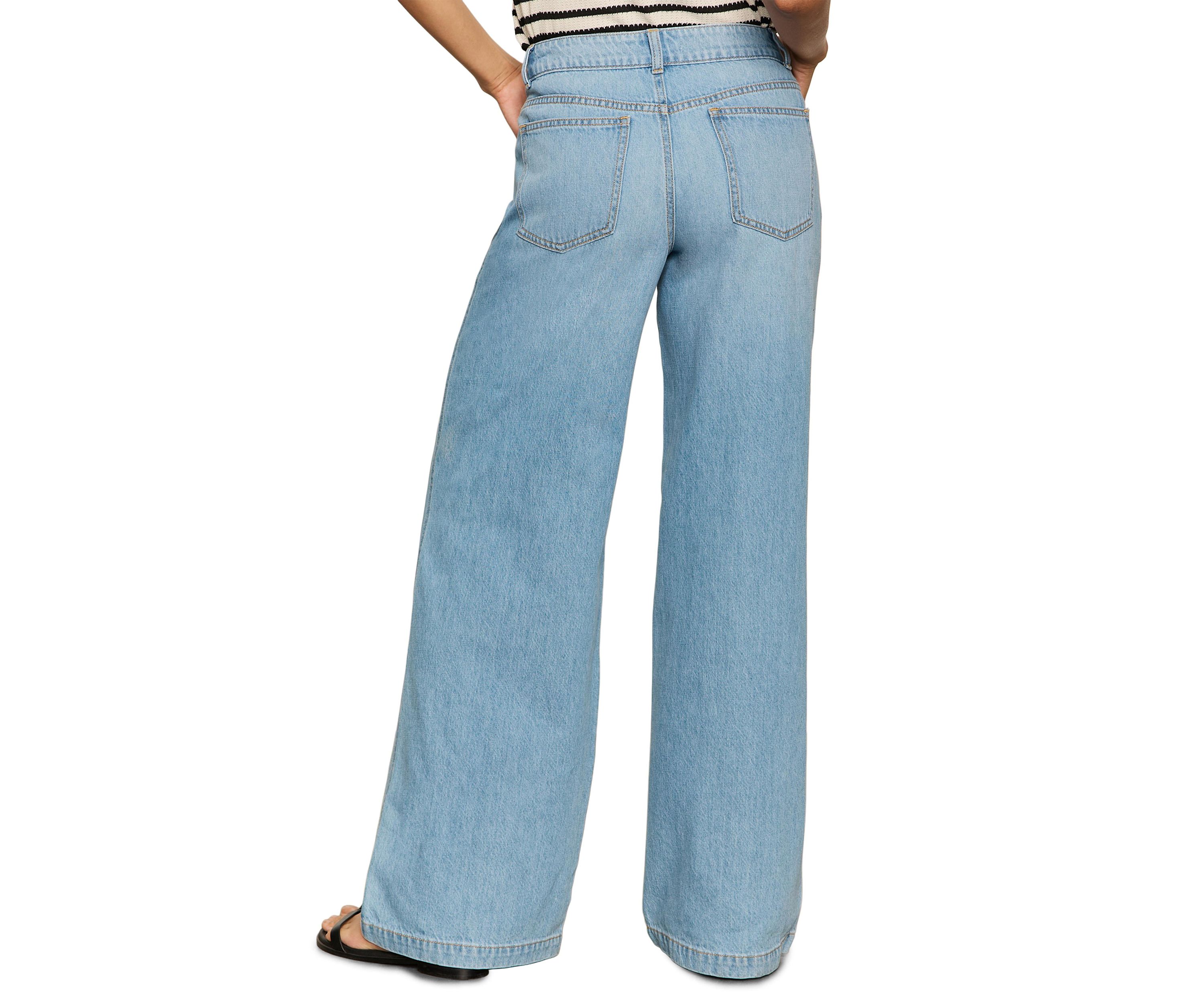 Womens Highland Denim Wide Leg Jeans