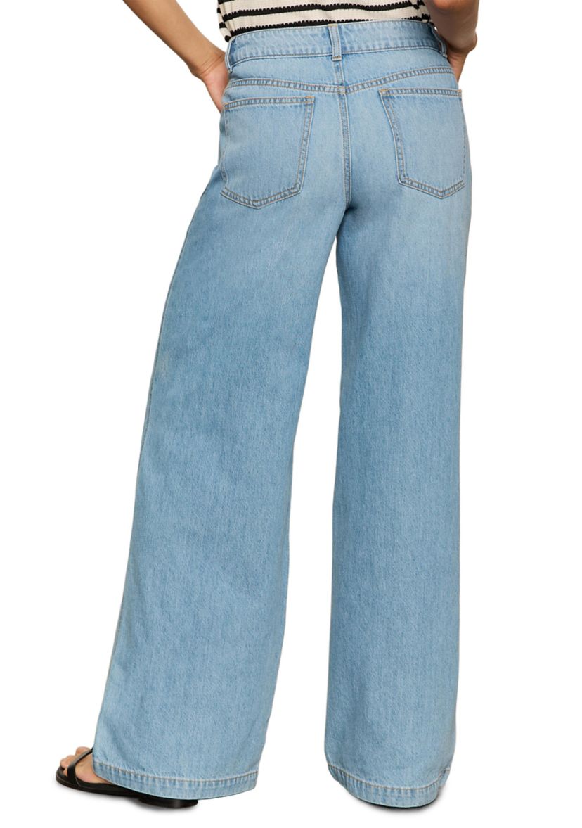 Womens Highland Denim Wide Leg Jeans