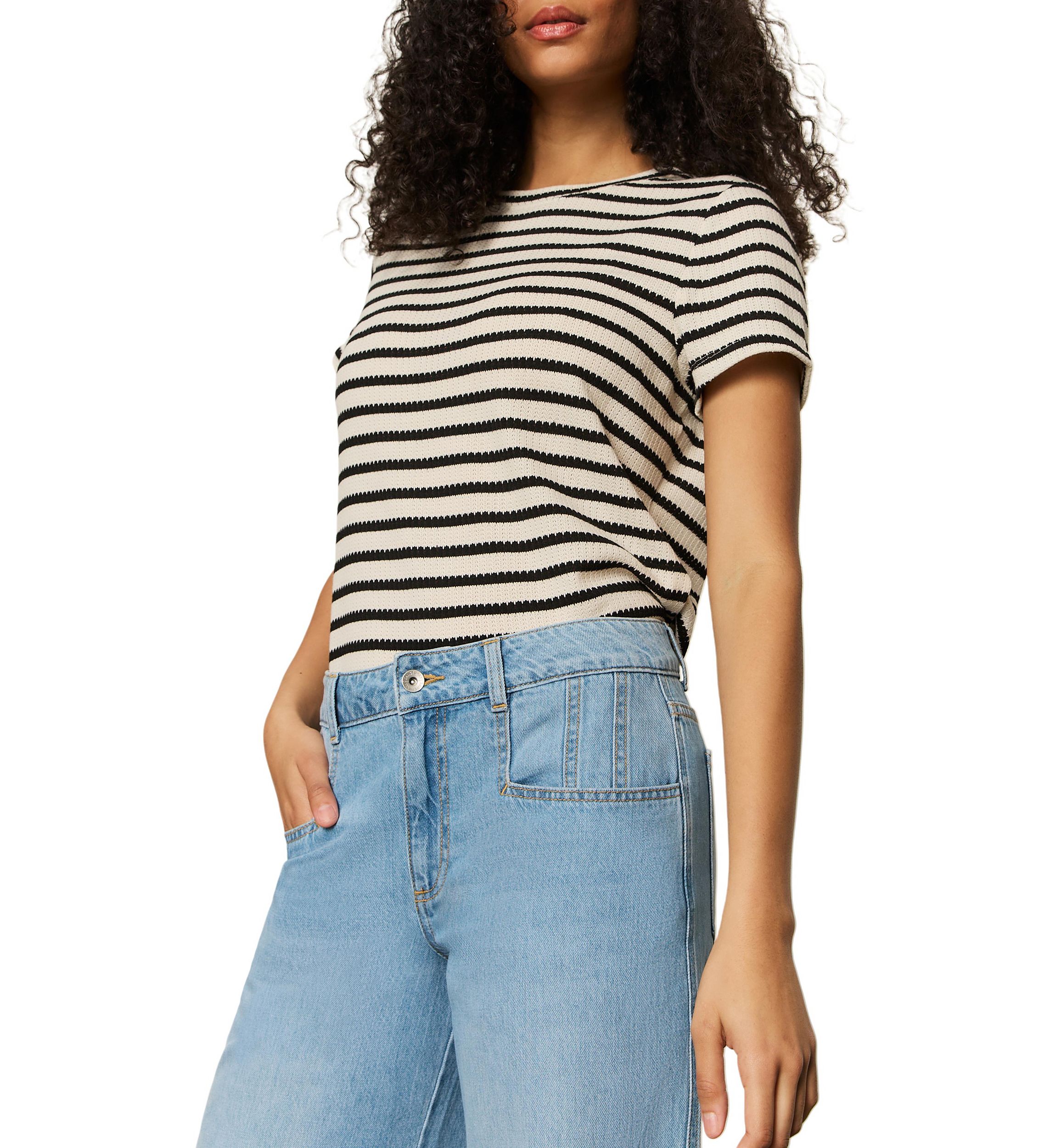 Womens Highland Denim Wide Leg Jeans