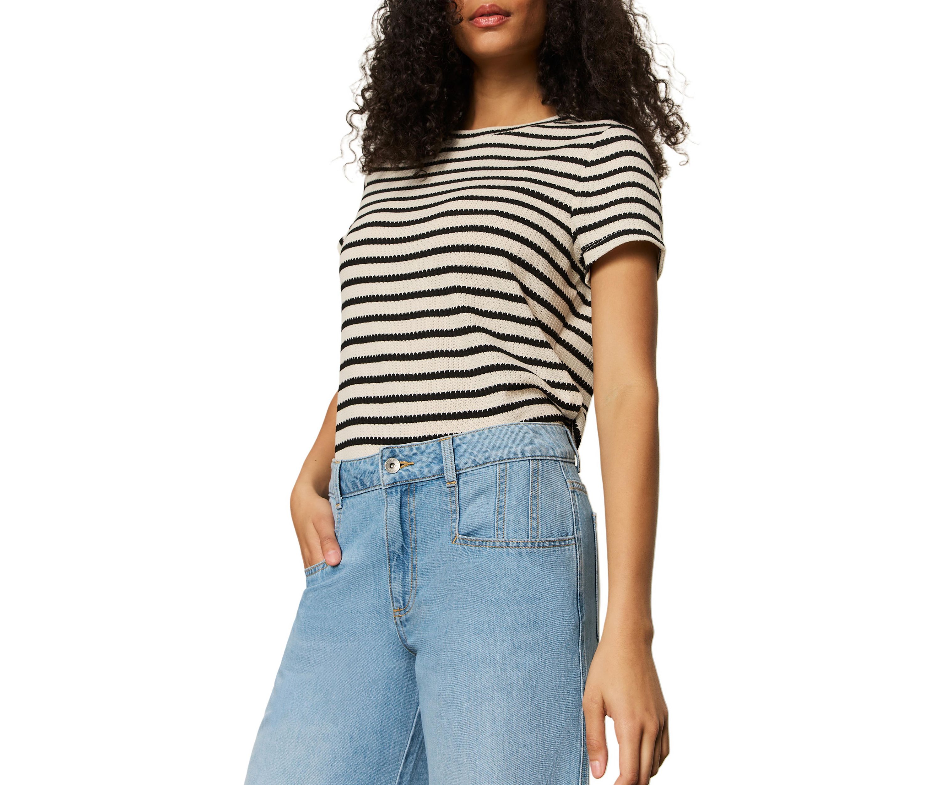 Womens Highland Denim Wide Leg Jeans