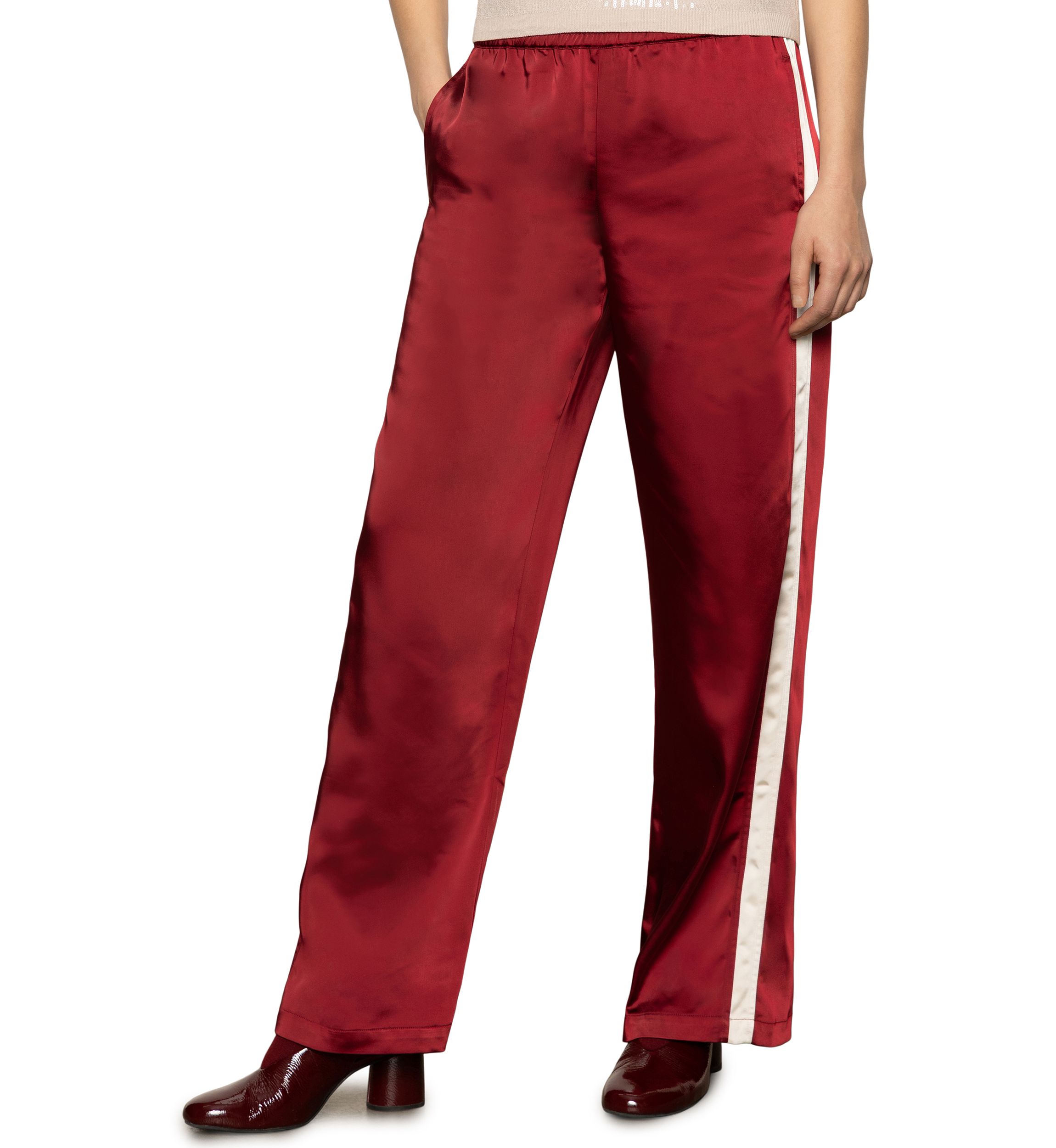 Womens Satin Track Pants 