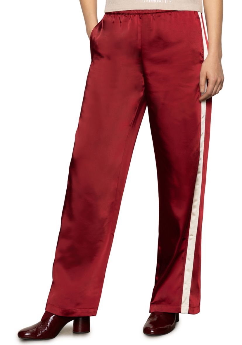 Womens Satin Track Pants 