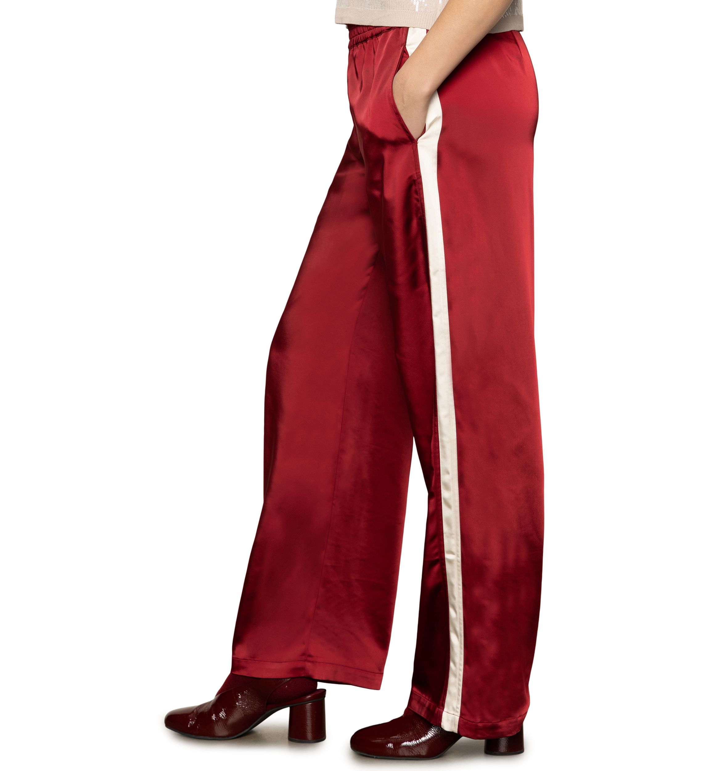 Womens Satin Track Pants 