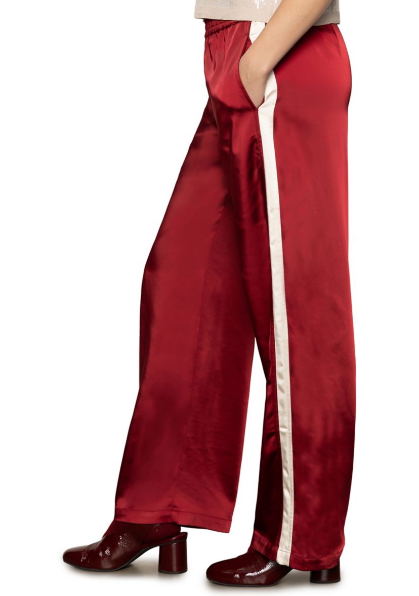Womens Satin Track Pants 