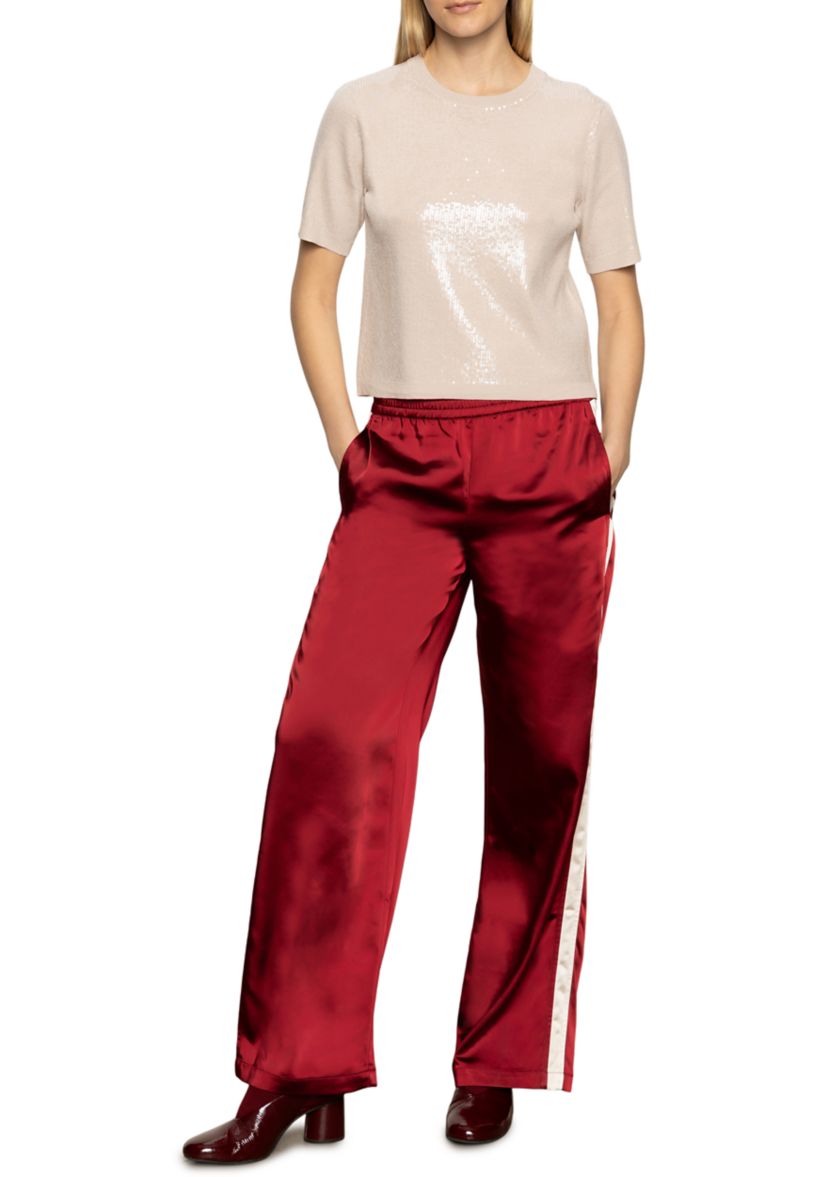 Womens Satin Track Pants 