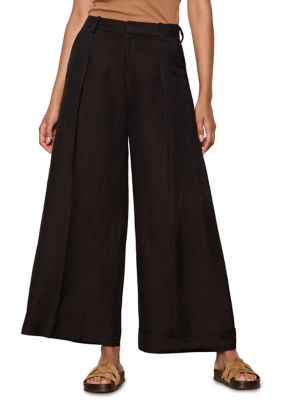 Sanctuary Women's Terrace Linen Pants, Black, 30