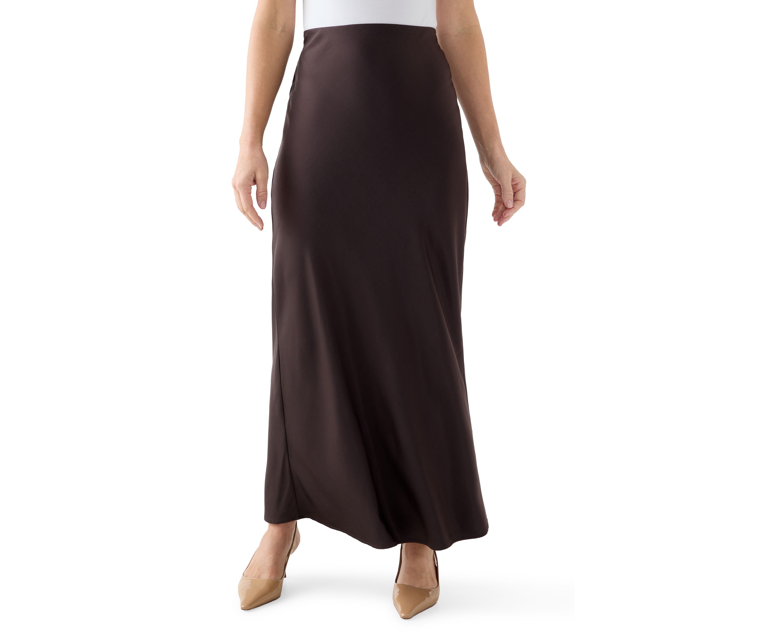 Womens Everyday Maxi Satin Skirt
