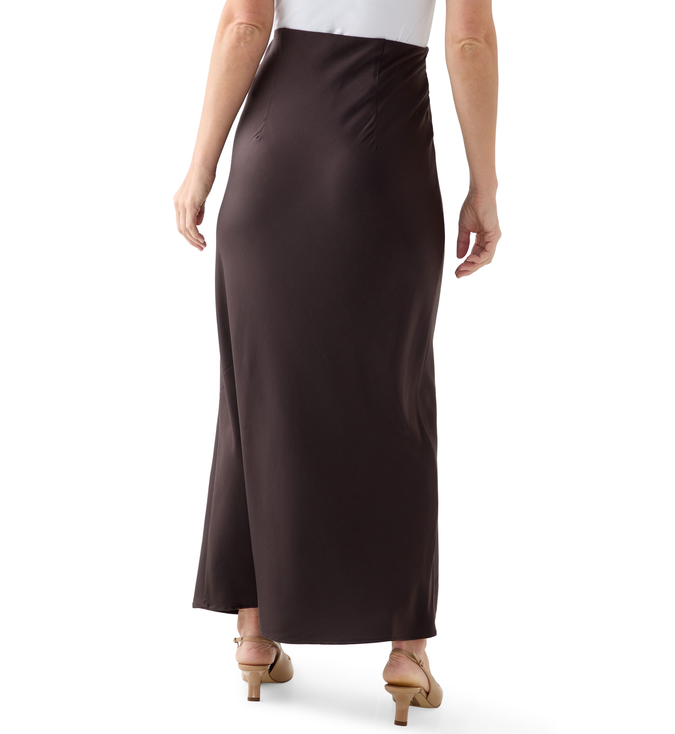 Womens Everyday Maxi Satin Skirt