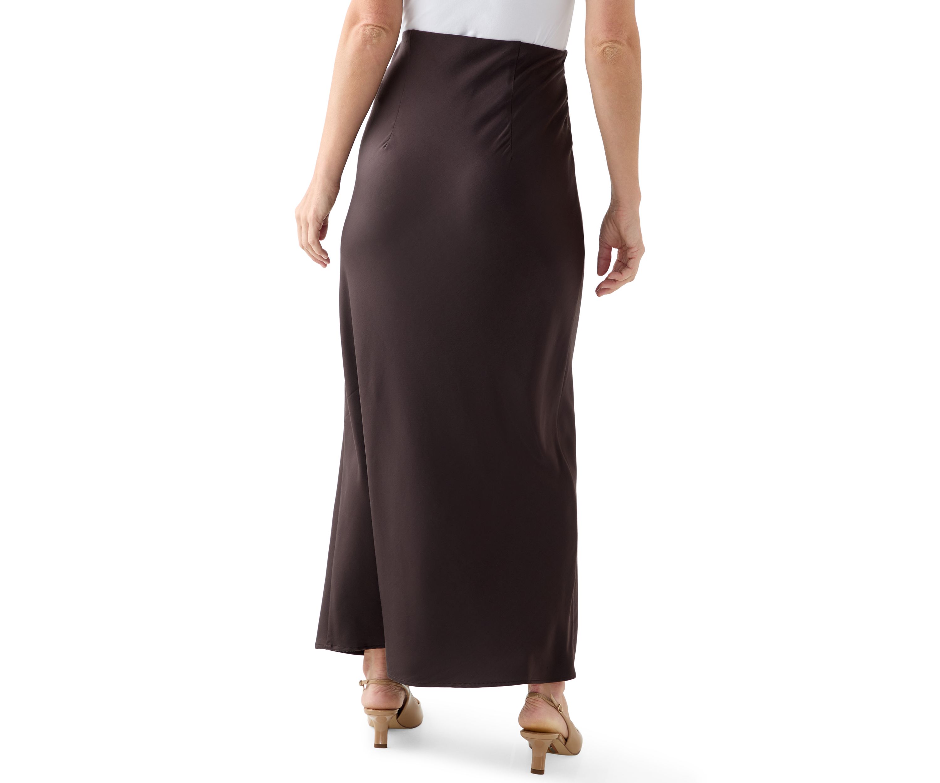 Womens Everyday Maxi Satin Skirt