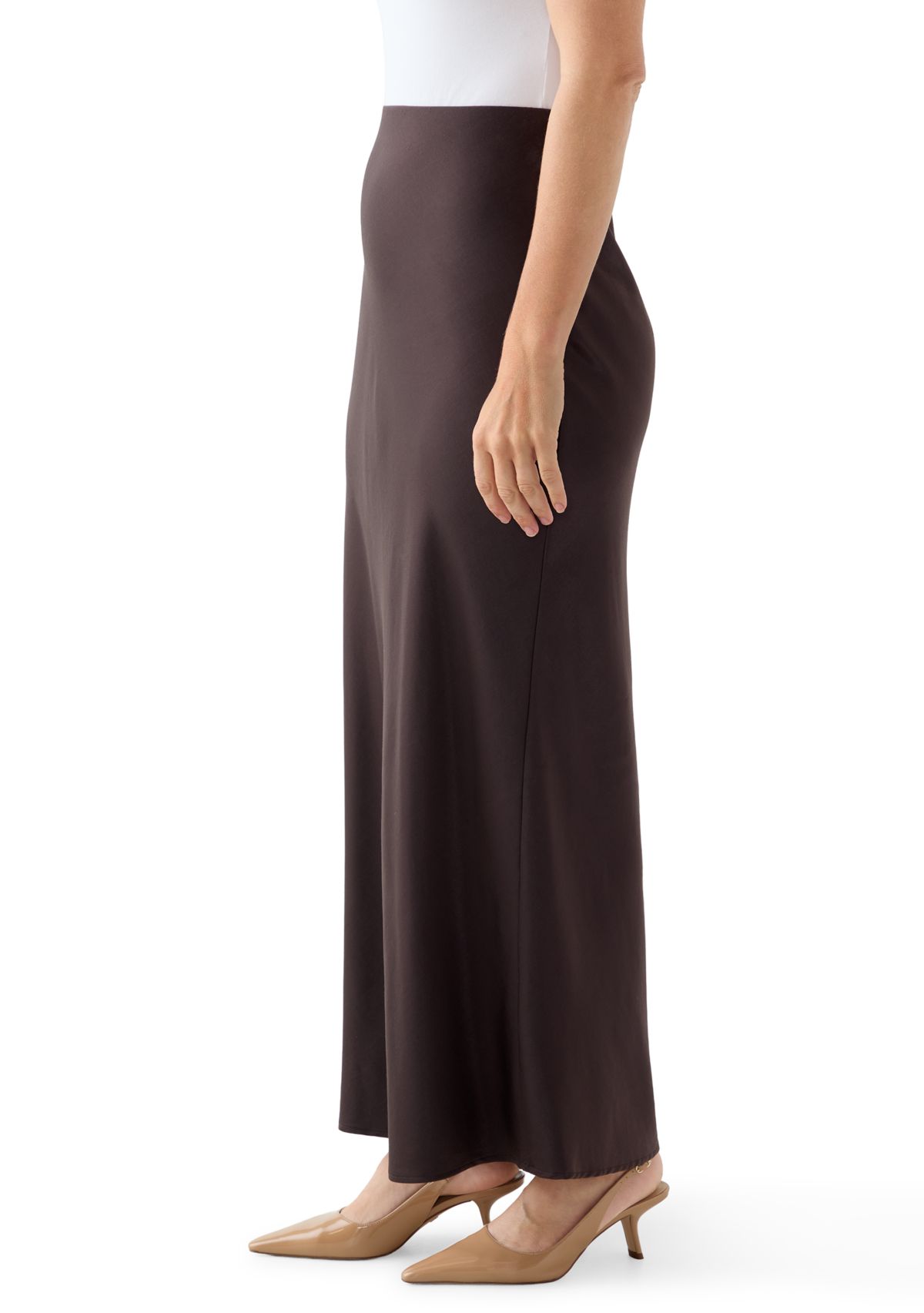 Womens Everyday Maxi Satin Skirt