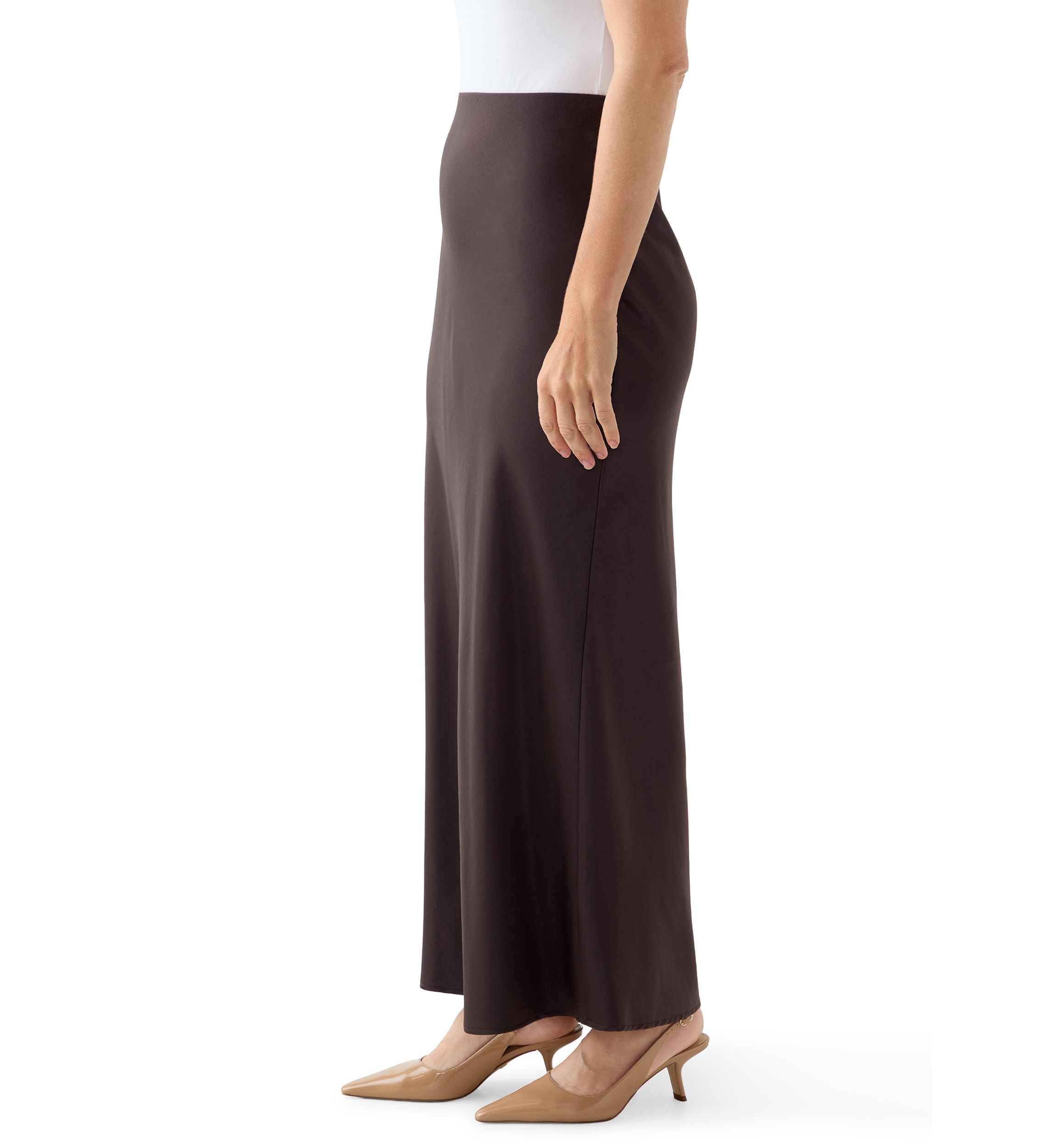 Womens Everyday Maxi Satin Skirt
