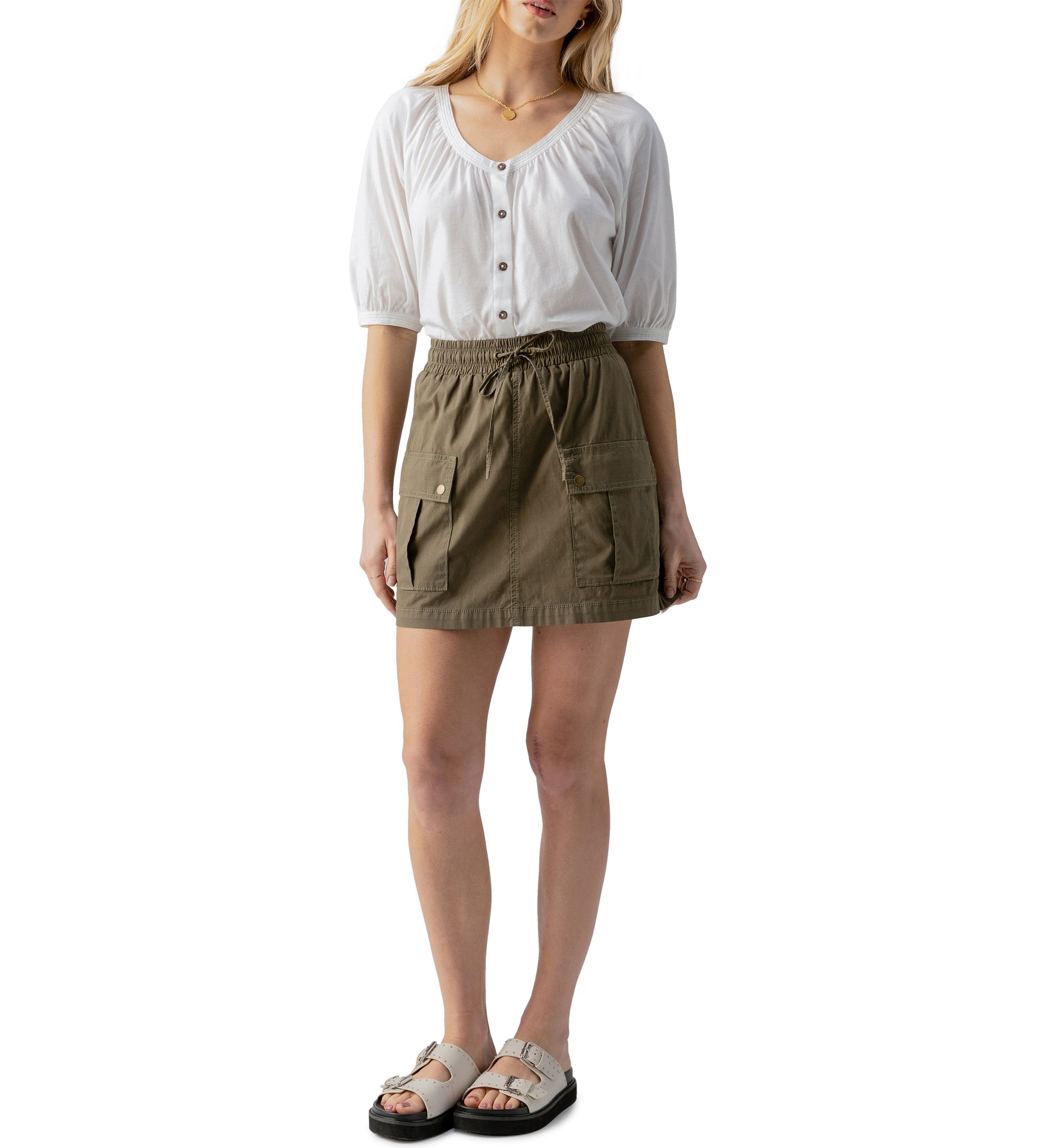 Womens Cargo Pull On Skirt