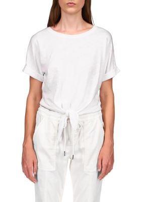 Sanctuary Women's All Day Tie T-Shirt, White, Medium