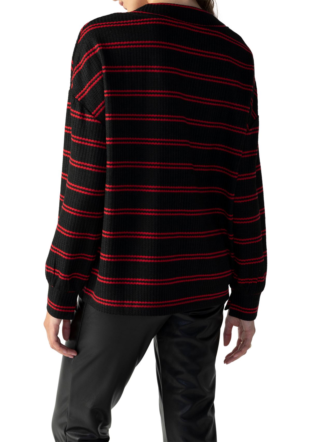 Womens Cozy V-Neck Waffle Tunic