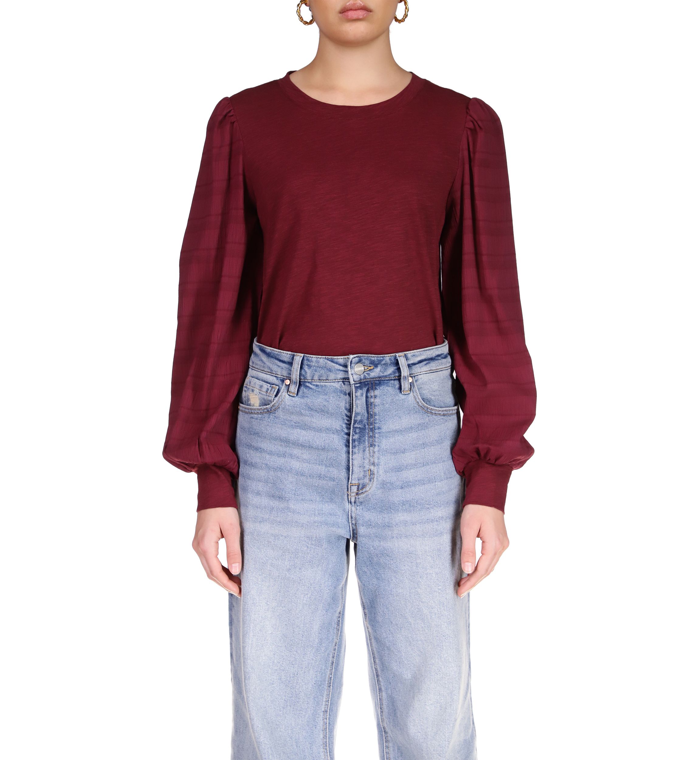 Womens Wonderland Mixed Sleeve T-Shirt
