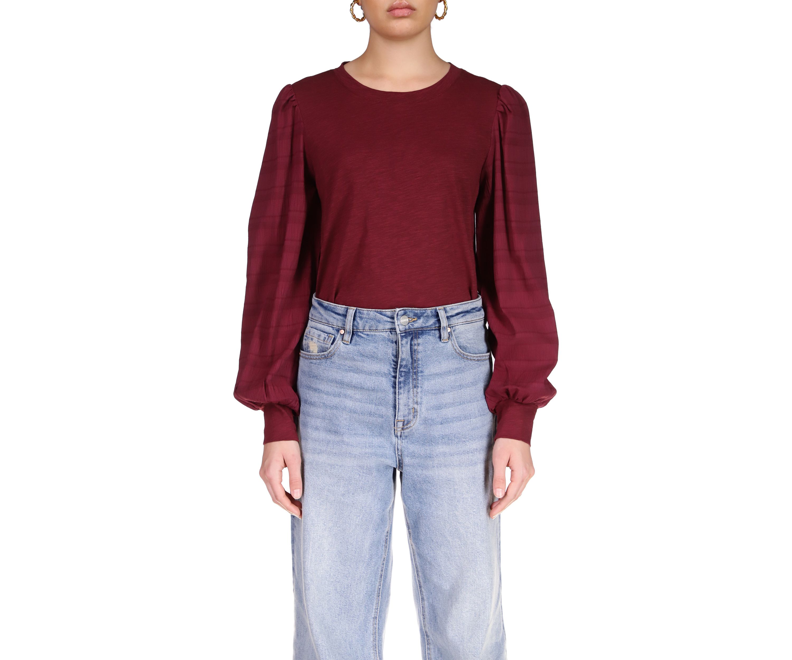 Womens Wonderland Mixed Sleeve T-Shirt