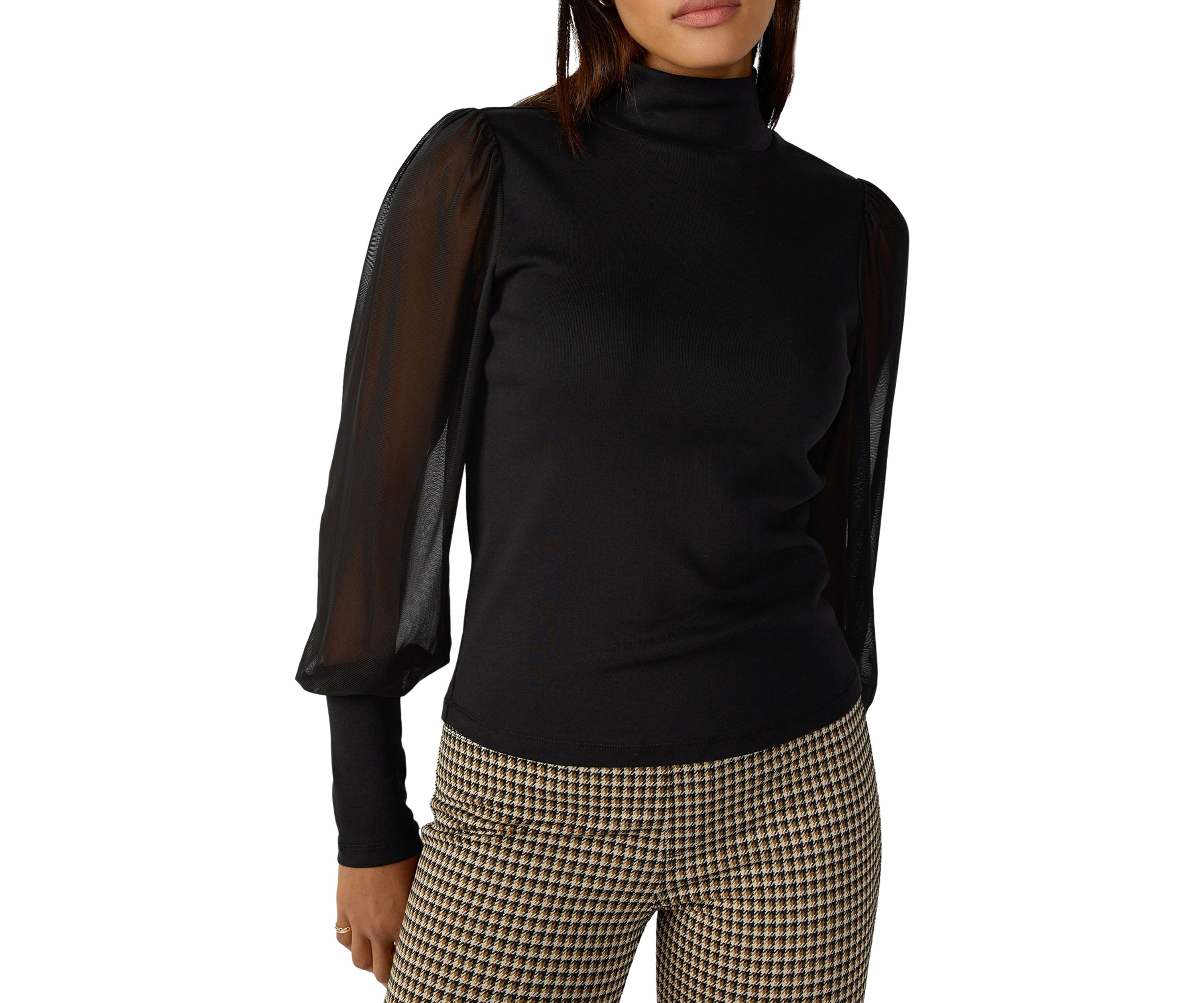 On My Mind Mesh Sleeve Top 