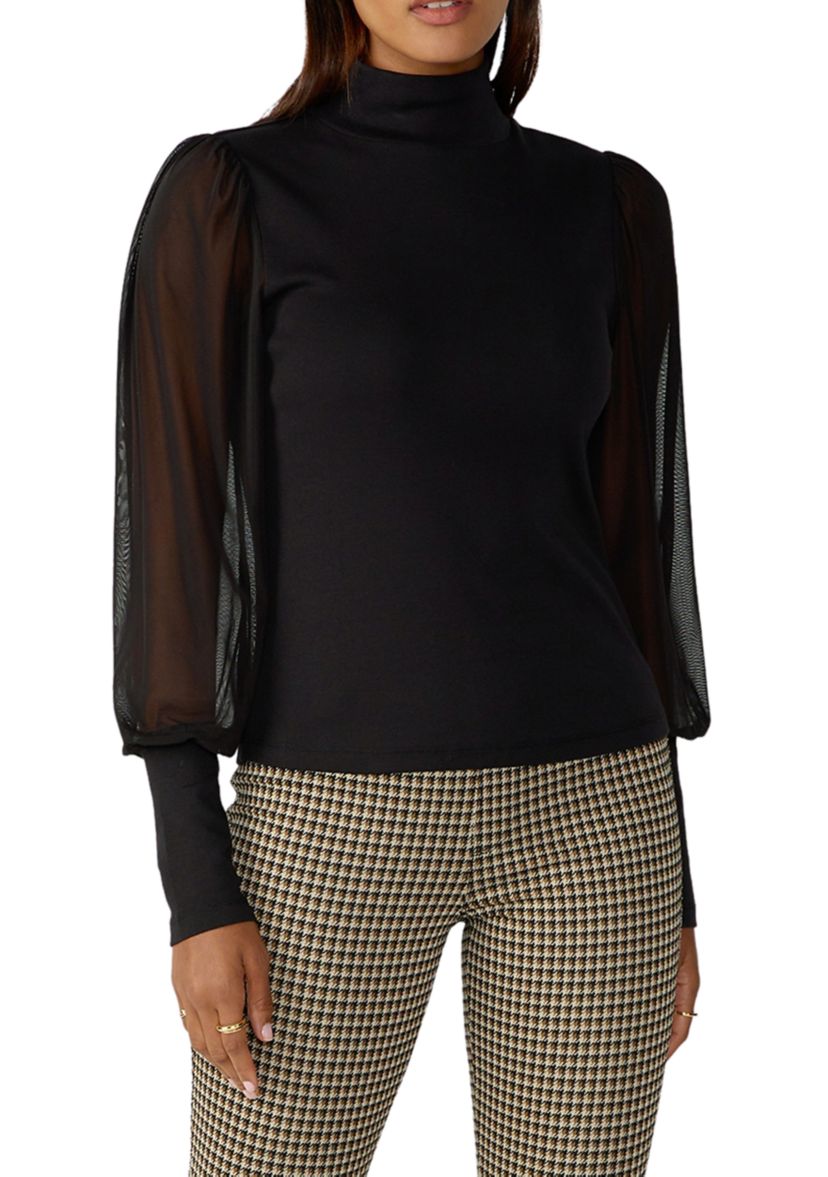 On My Mind Mesh Sleeve Top 