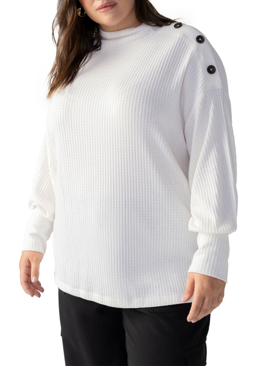 Plus Size High Standards Waffle Top