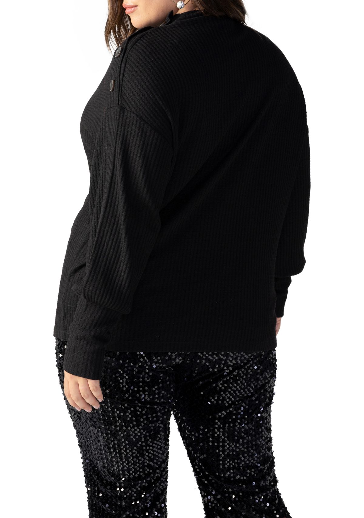 Plus Size High Standards Waffle Top