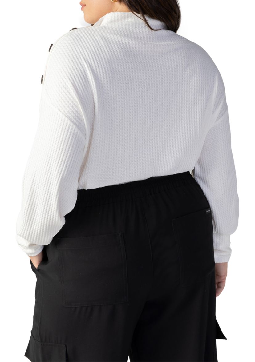 Plus Size High Standards Waffle Top